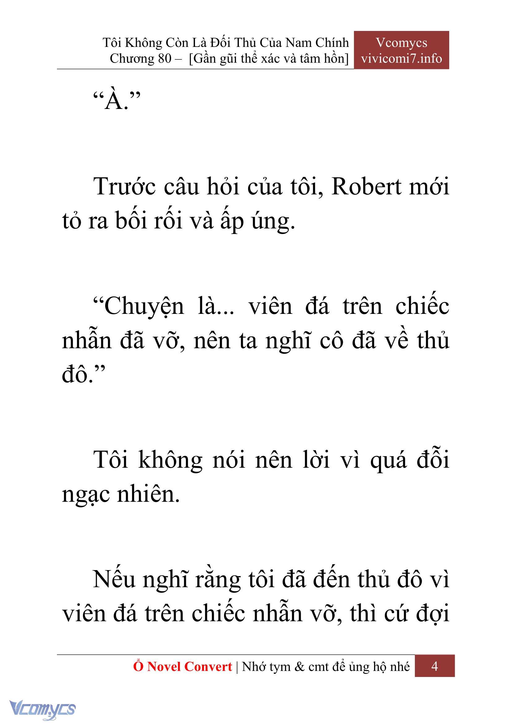 [Novel] Tôi Không Còn Là Đối Thủ Của Nam Chính Chap 80 - Next Chap 81