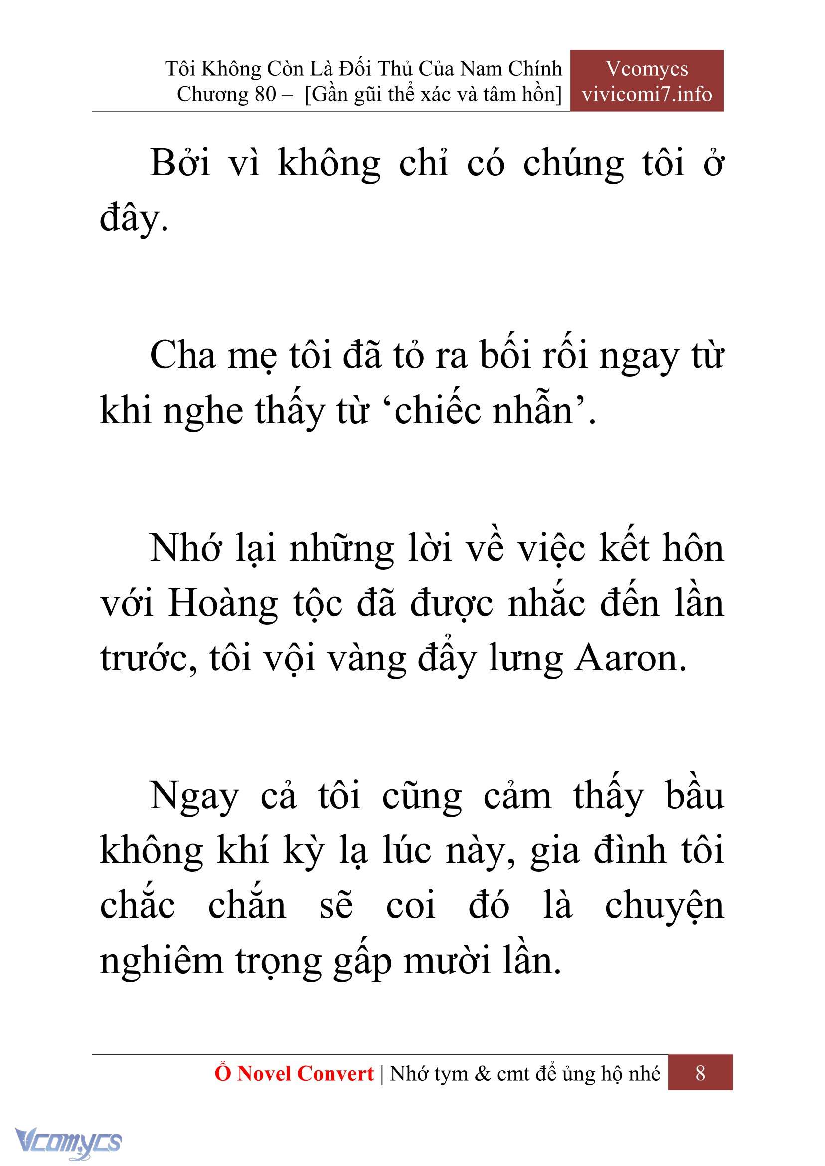 [Novel] Tôi Không Còn Là Đối Thủ Của Nam Chính Chap 80 - Next Chap 81