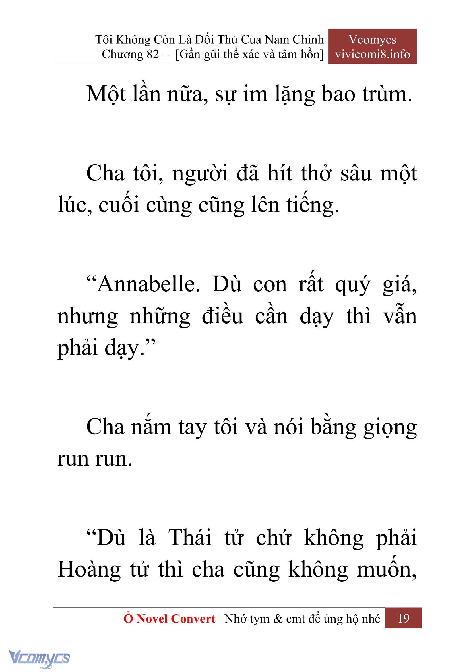 [Novel] Tôi Không Còn Là Đối Thủ Của Nam Chính Chap 82 - Next Chap 83