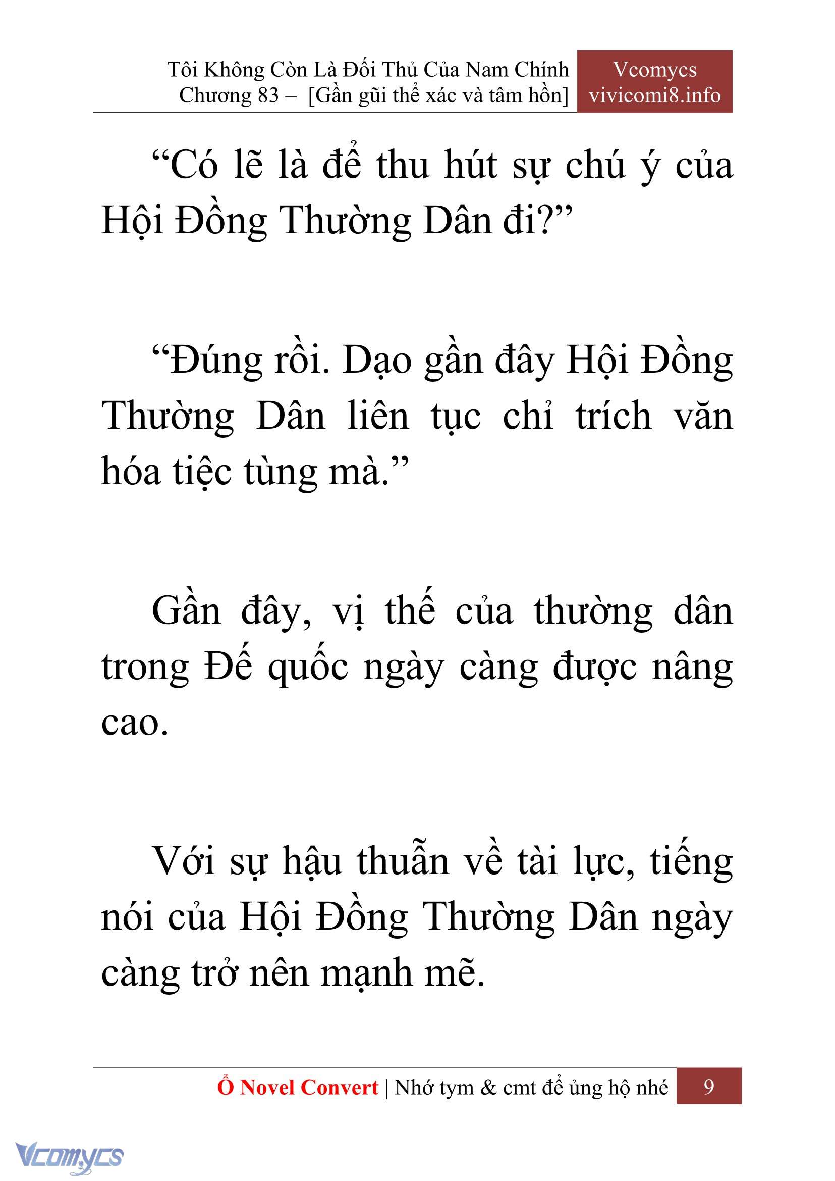 [Novel] Tôi Không Còn Là Đối Thủ Của Nam Chính Chap 83 - Next Chap 84