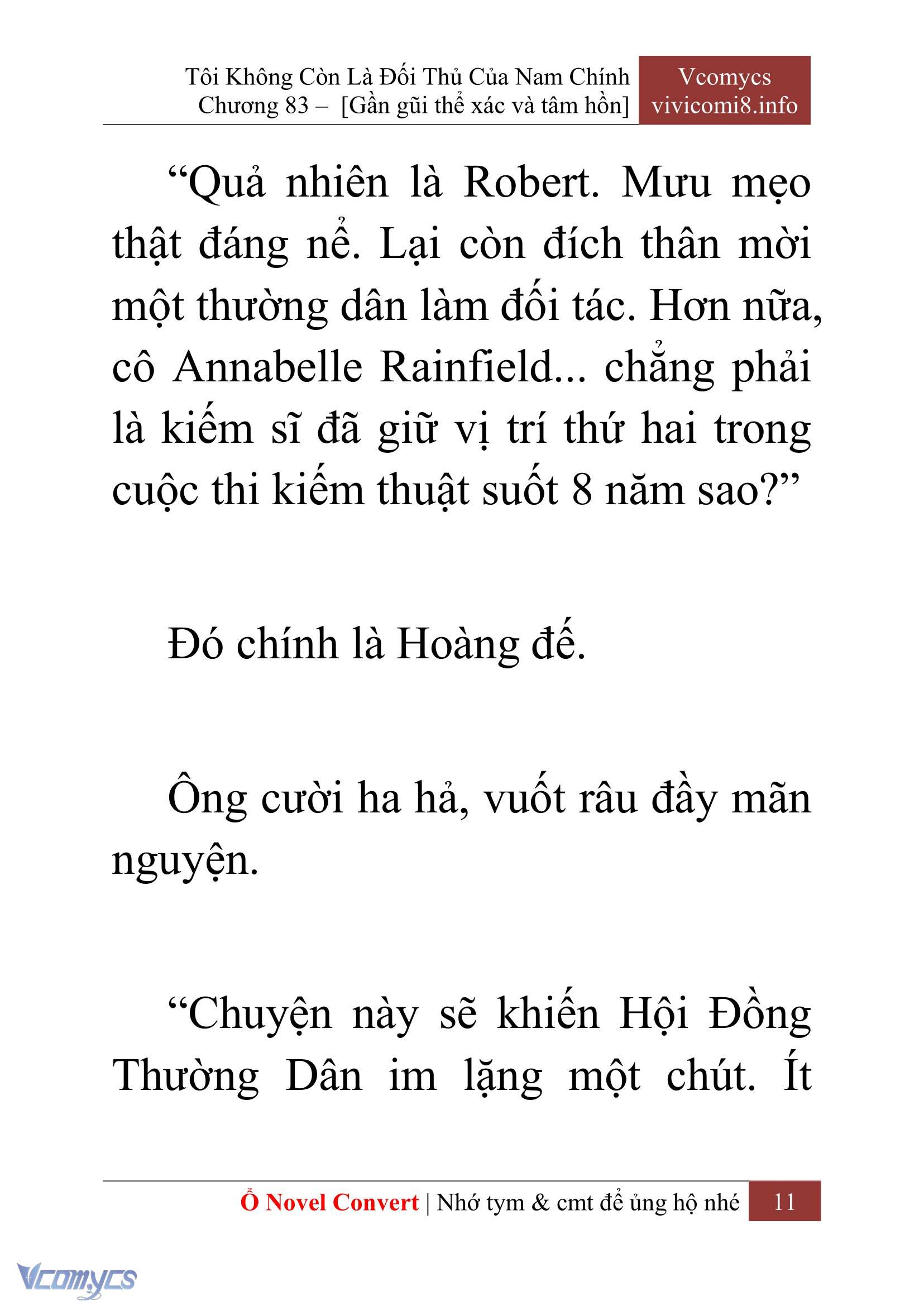 [Novel] Tôi Không Còn Là Đối Thủ Của Nam Chính Chap 83 - Next Chap 84