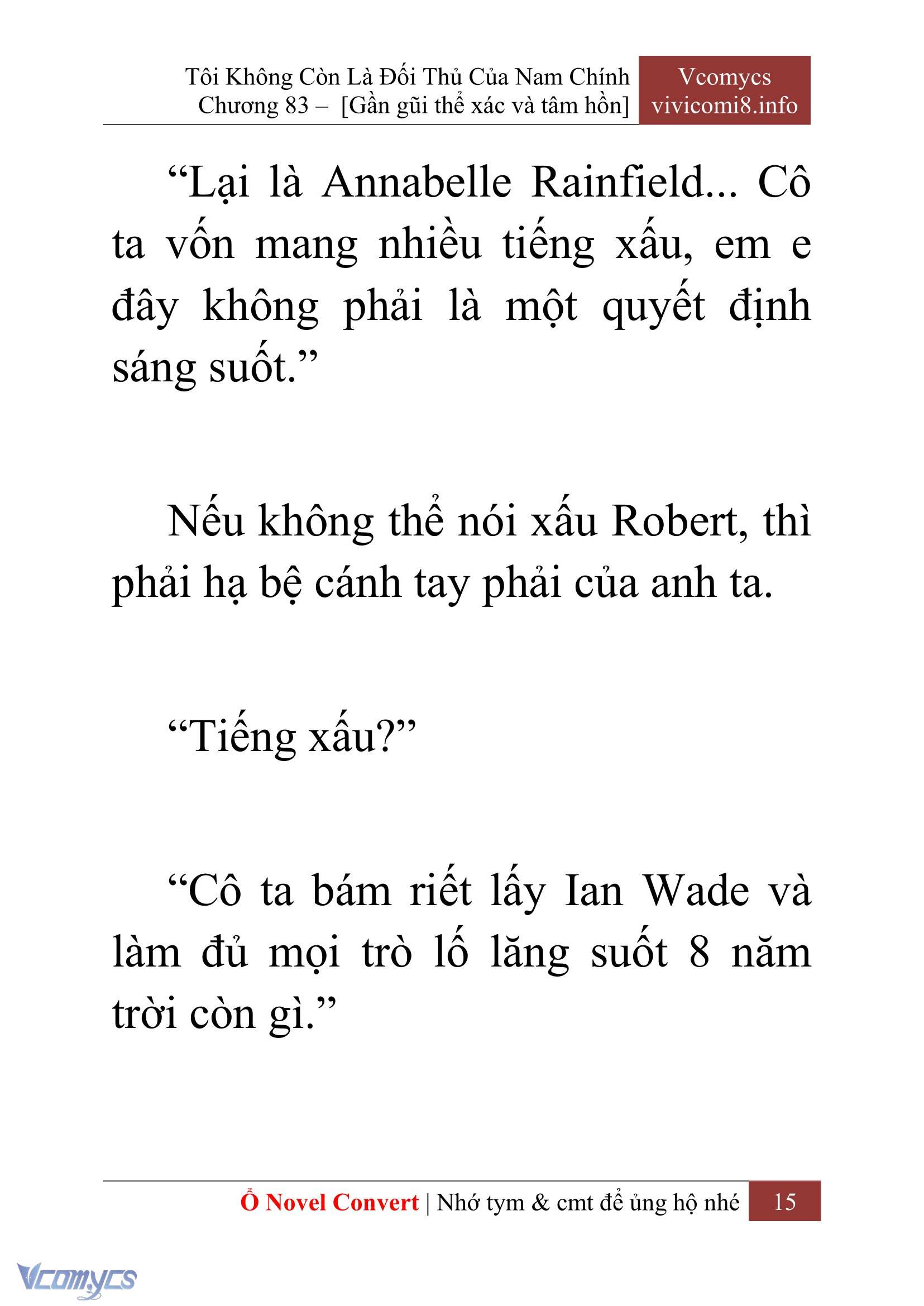 [Novel] Tôi Không Còn Là Đối Thủ Của Nam Chính Chap 83 - Next Chap 84