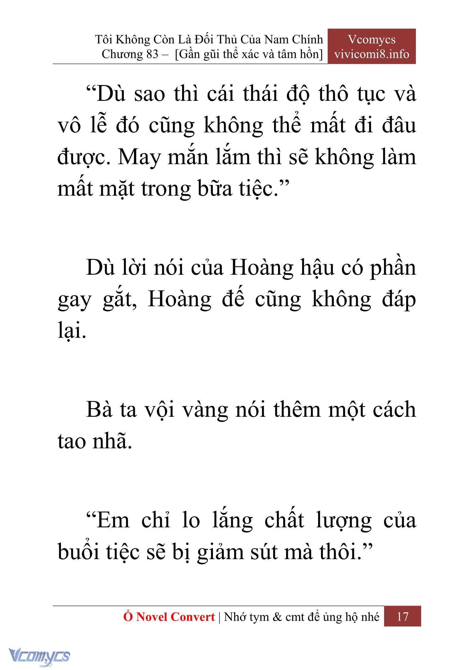 [Novel] Tôi Không Còn Là Đối Thủ Của Nam Chính Chap 83 - Next Chap 84