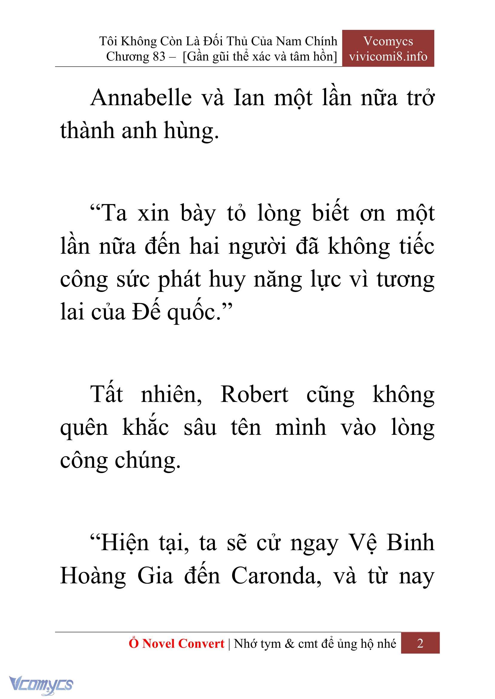 [Novel] Tôi Không Còn Là Đối Thủ Của Nam Chính Chap 83 - Next Chap 84