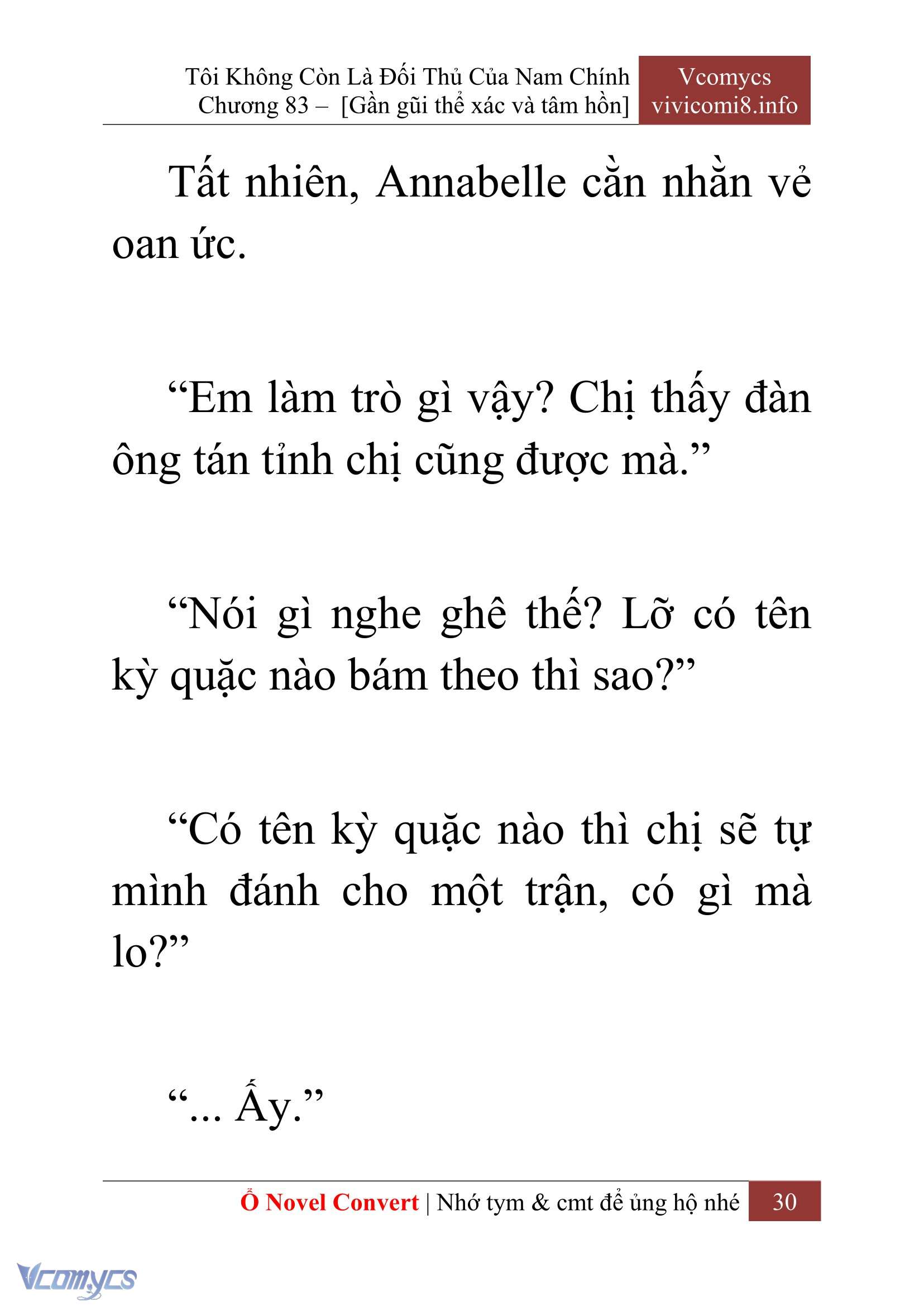 [Novel] Tôi Không Còn Là Đối Thủ Của Nam Chính Chap 83 - Next Chap 84