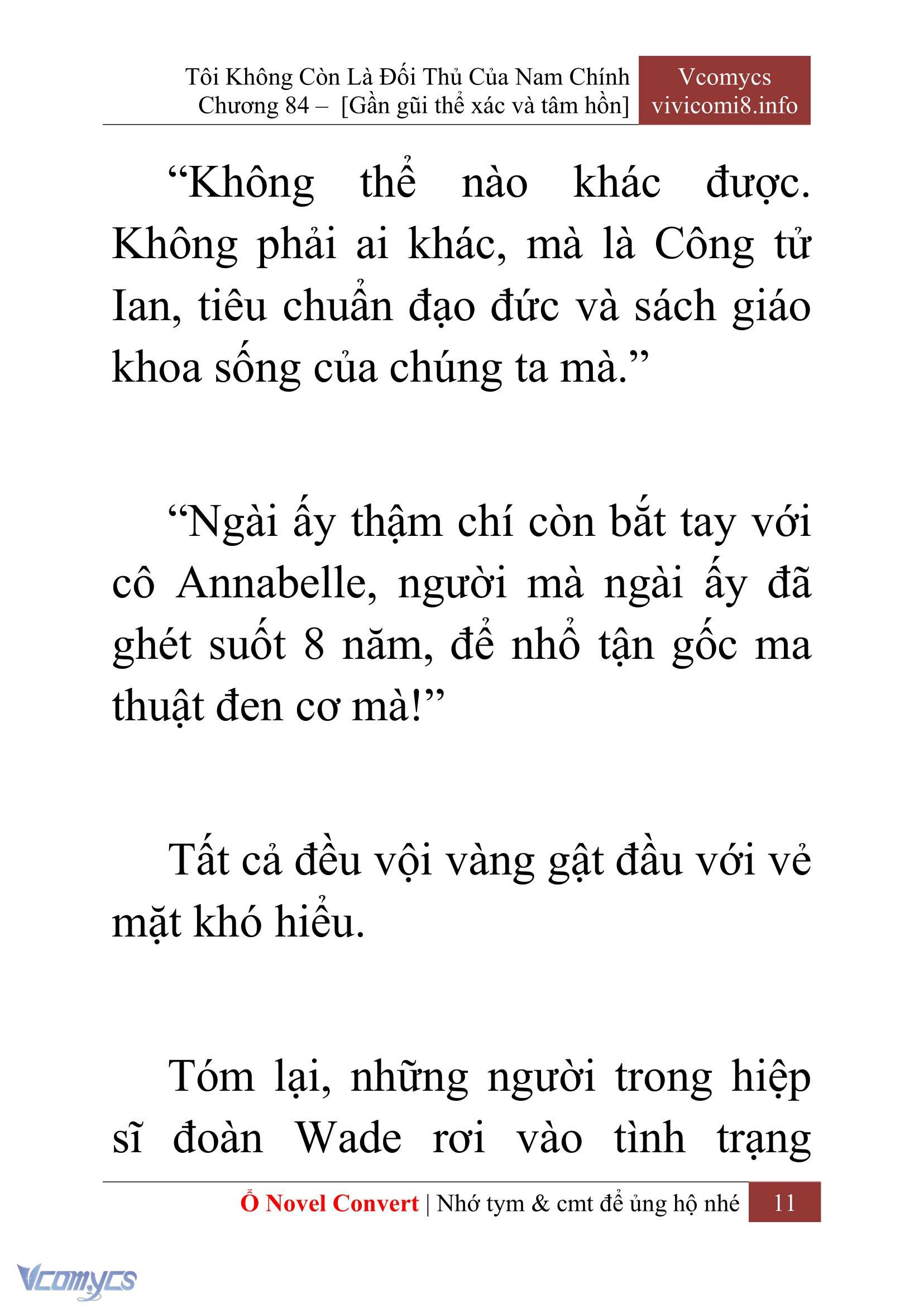 [Novel] Tôi Không Còn Là Đối Thủ Của Nam Chính Chap 84 - Next Chap 85