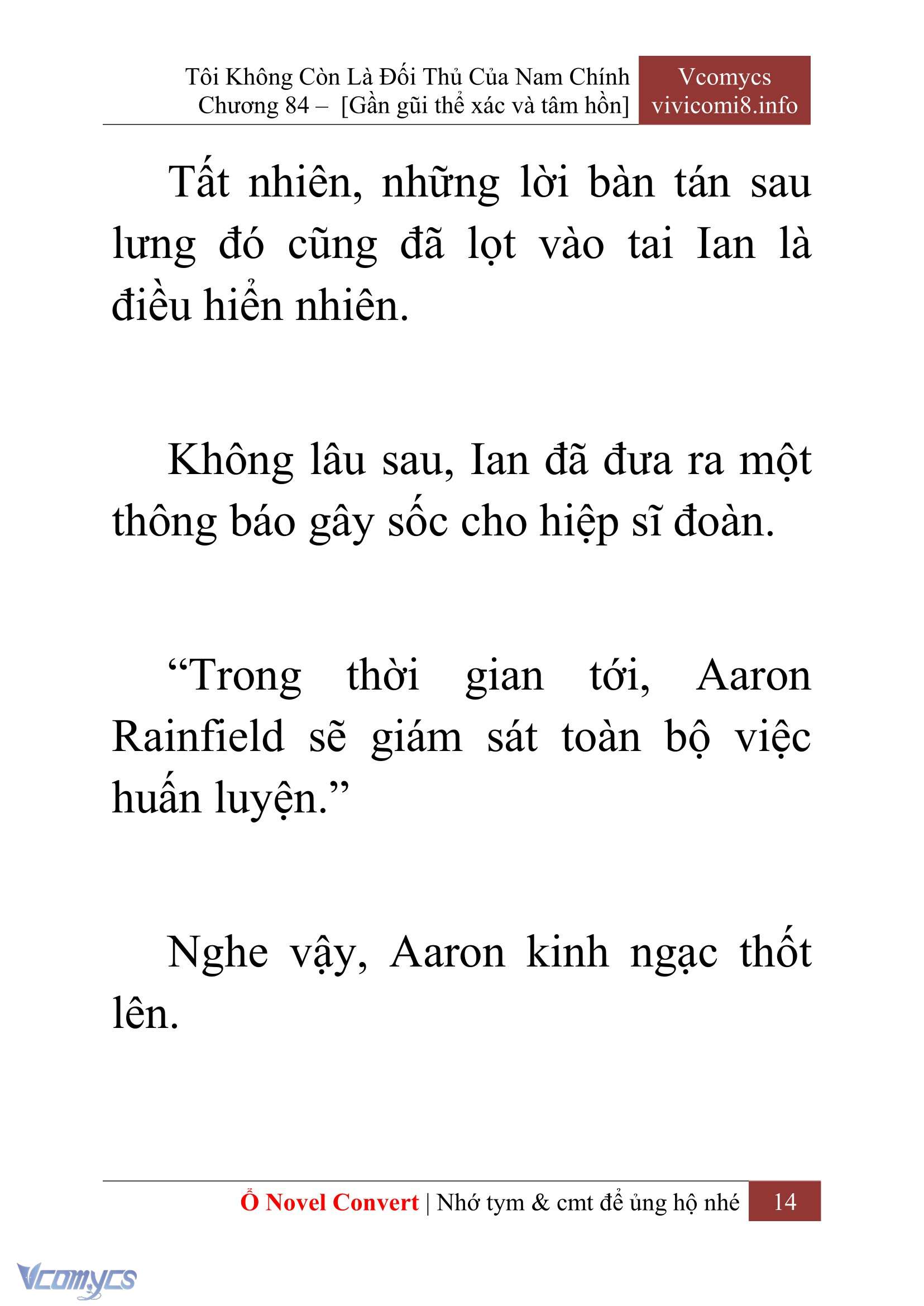 [Novel] Tôi Không Còn Là Đối Thủ Của Nam Chính Chap 84 - Next Chap 85