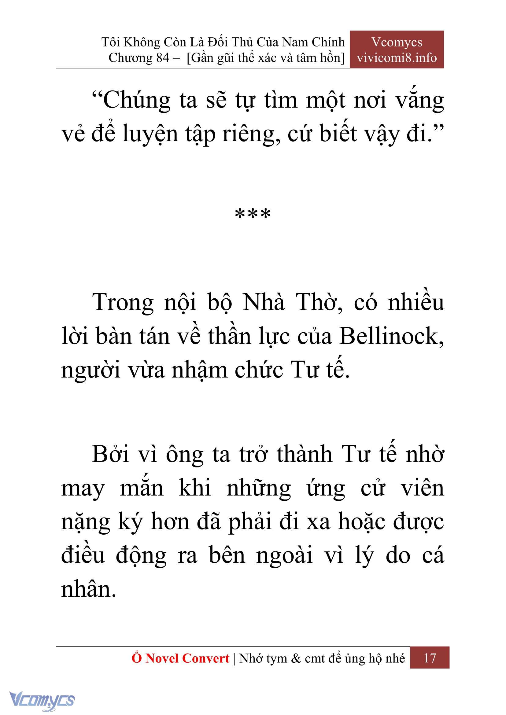 [Novel] Tôi Không Còn Là Đối Thủ Của Nam Chính Chap 84 - Next Chap 85