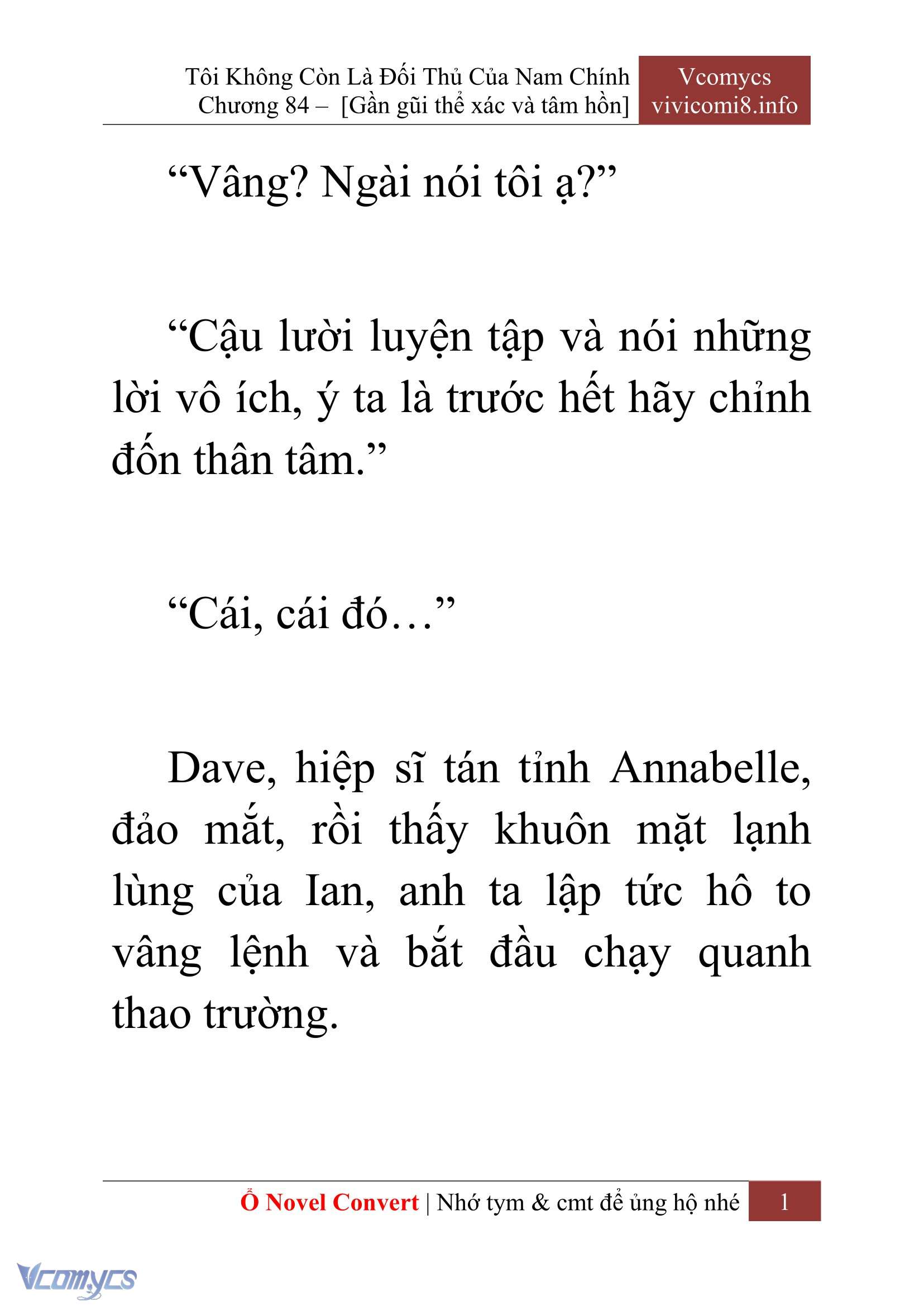 [Novel] Tôi Không Còn Là Đối Thủ Của Nam Chính Chap 84 - Next Chap 85