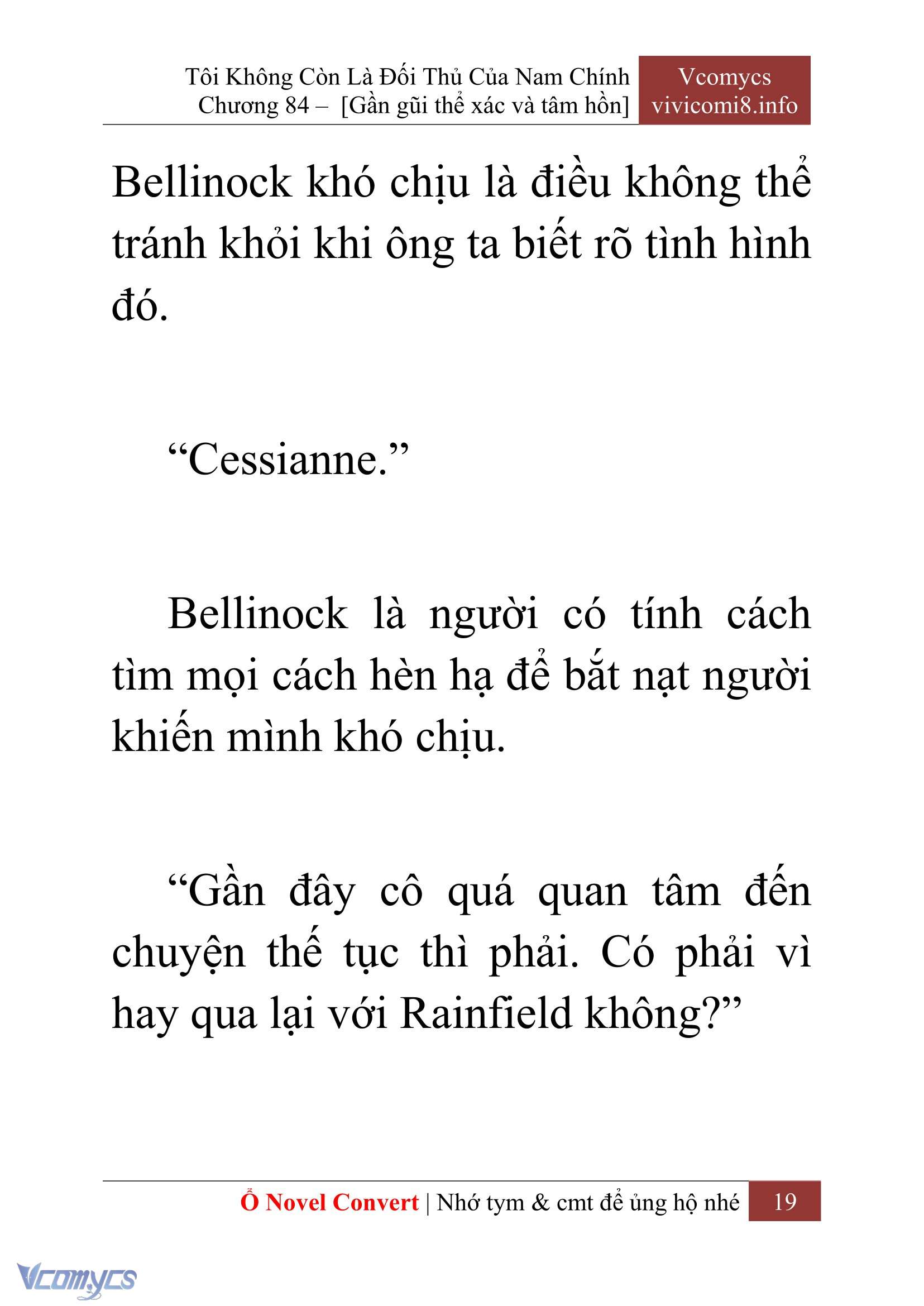 [Novel] Tôi Không Còn Là Đối Thủ Của Nam Chính Chap 84 - Next Chap 85