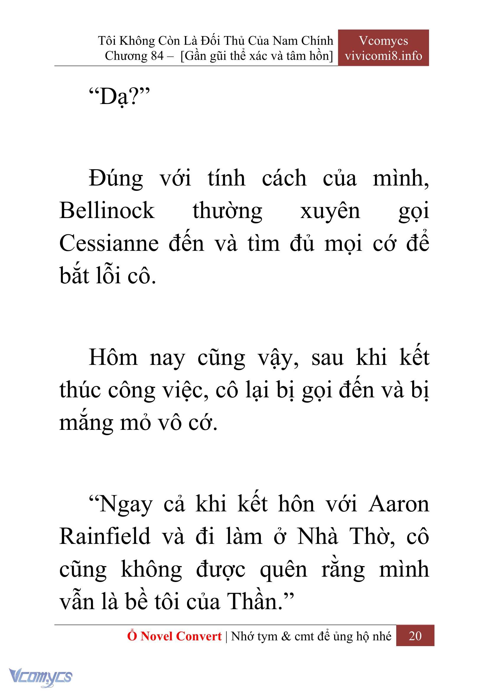 [Novel] Tôi Không Còn Là Đối Thủ Của Nam Chính Chap 84 - Next Chap 85