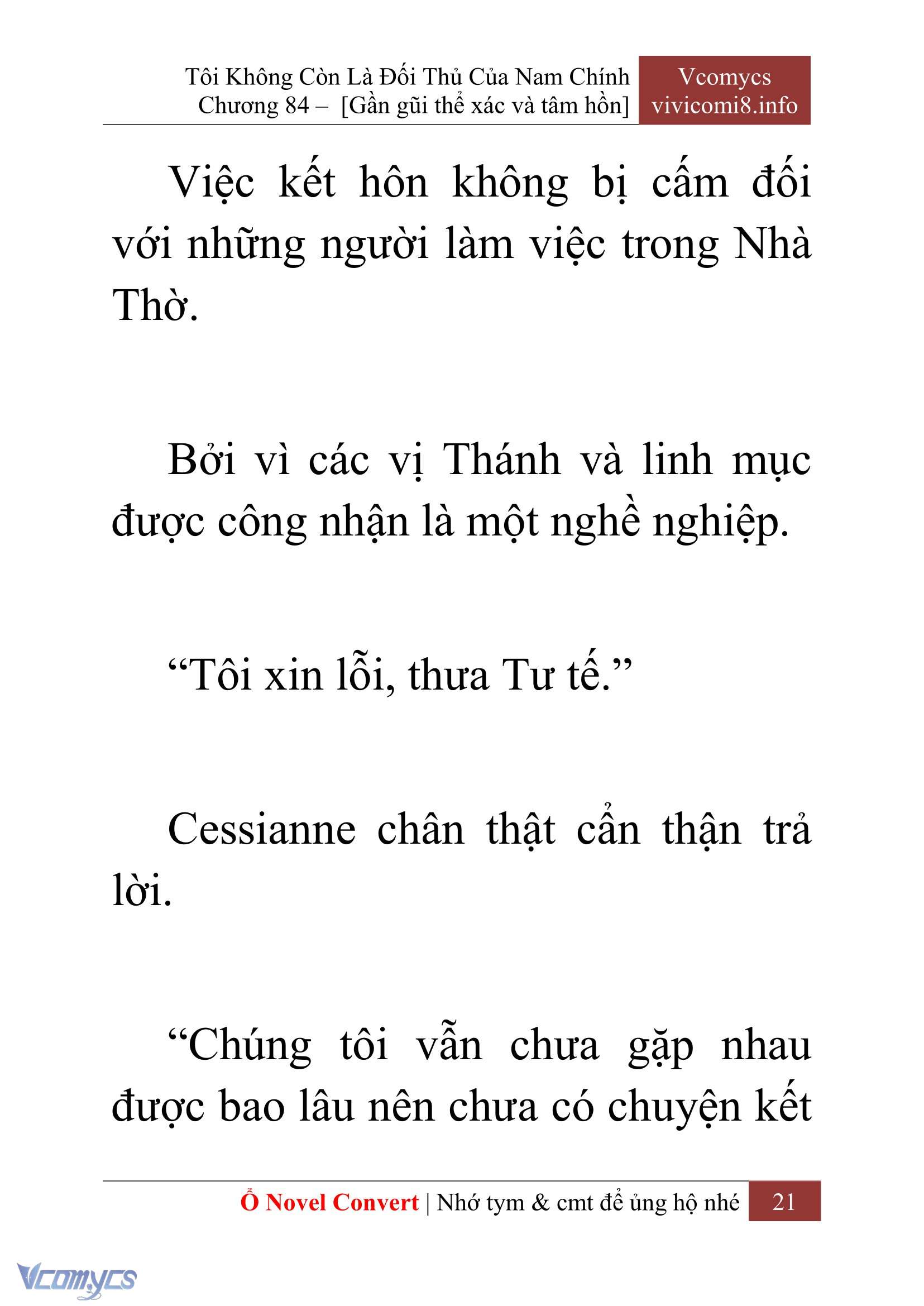 [Novel] Tôi Không Còn Là Đối Thủ Của Nam Chính Chap 84 - Next Chap 85