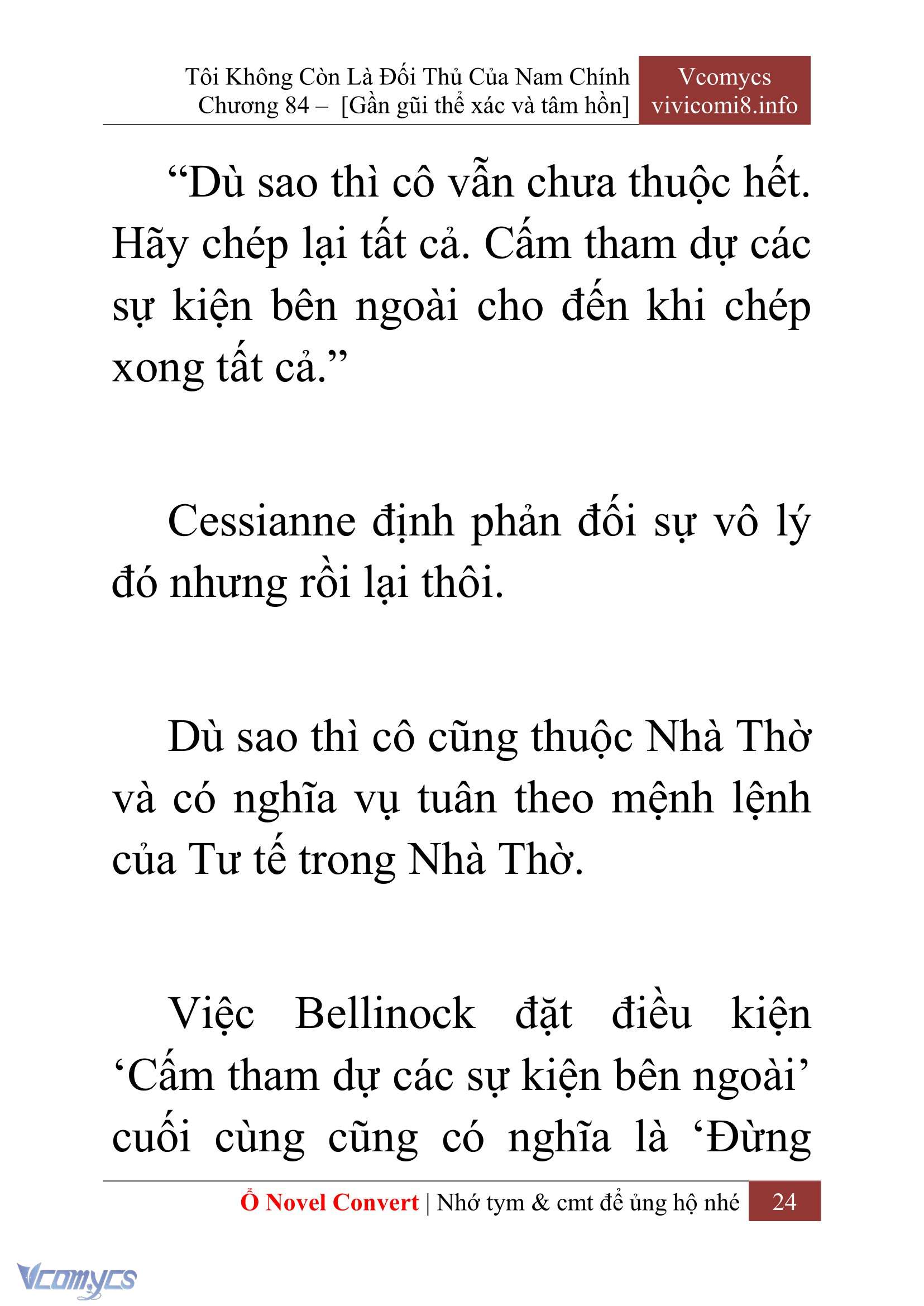 [Novel] Tôi Không Còn Là Đối Thủ Của Nam Chính Chap 84 - Next Chap 85