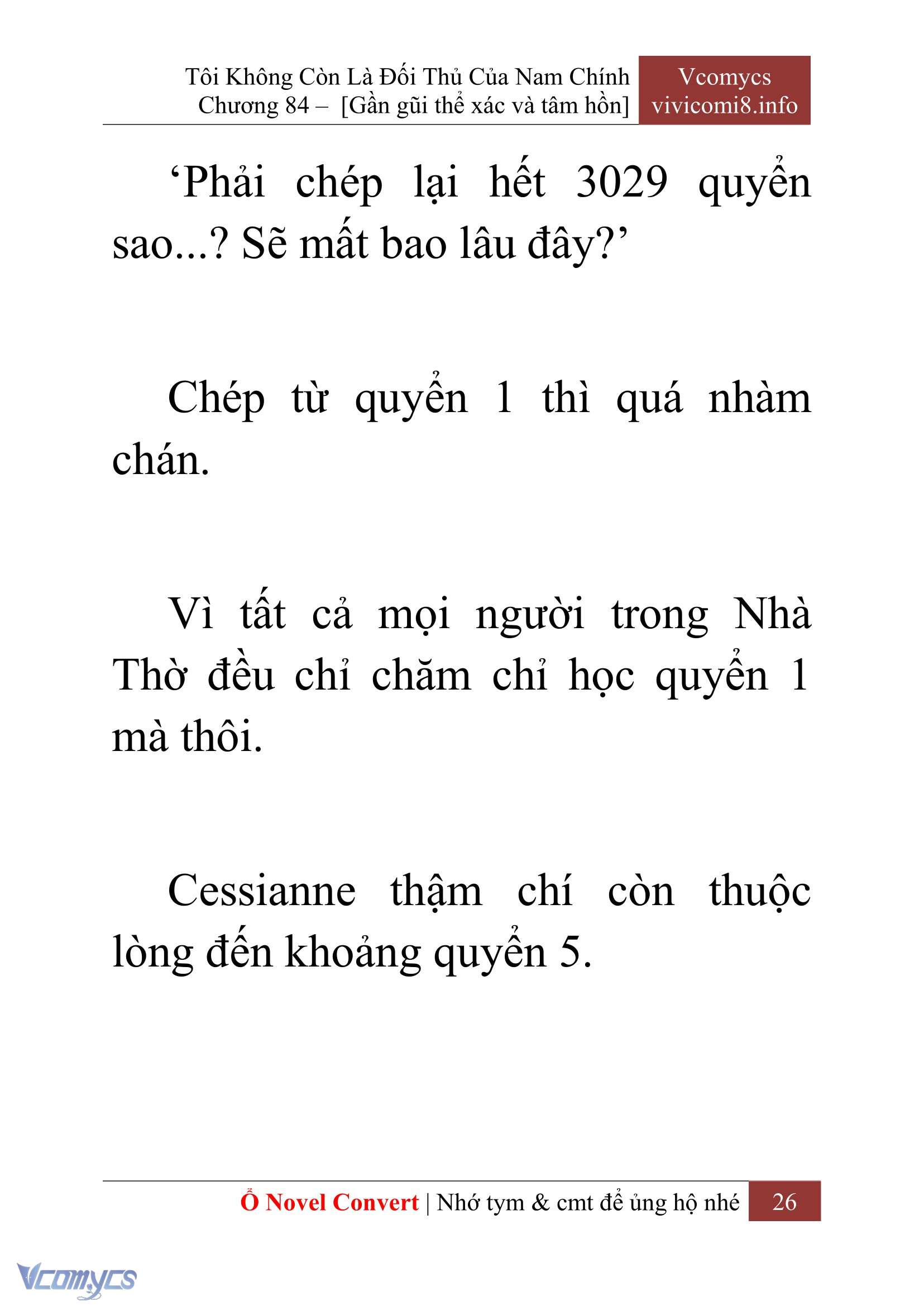 [Novel] Tôi Không Còn Là Đối Thủ Của Nam Chính Chap 84 - Next Chap 85