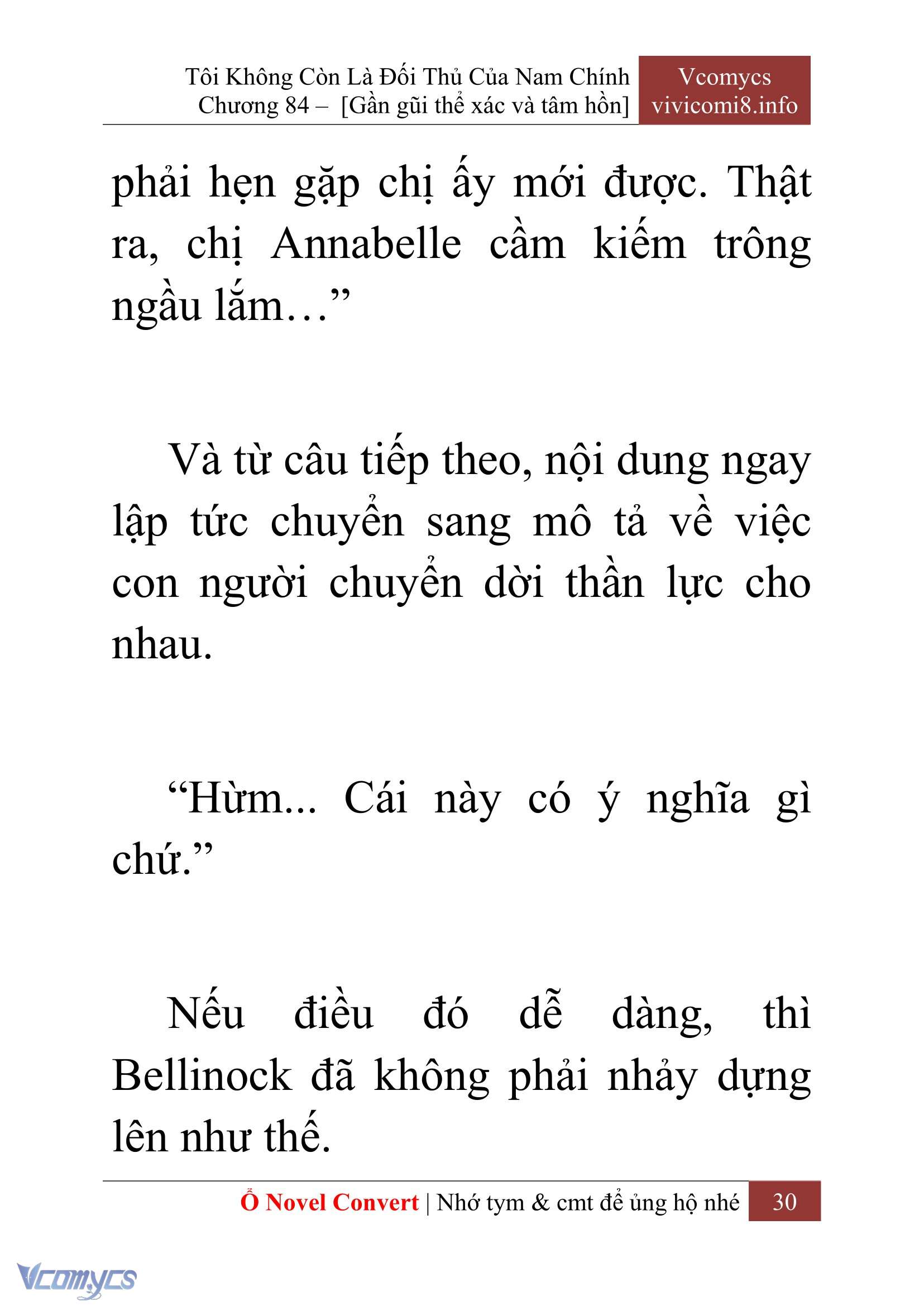 [Novel] Tôi Không Còn Là Đối Thủ Của Nam Chính Chap 84 - Next Chap 85