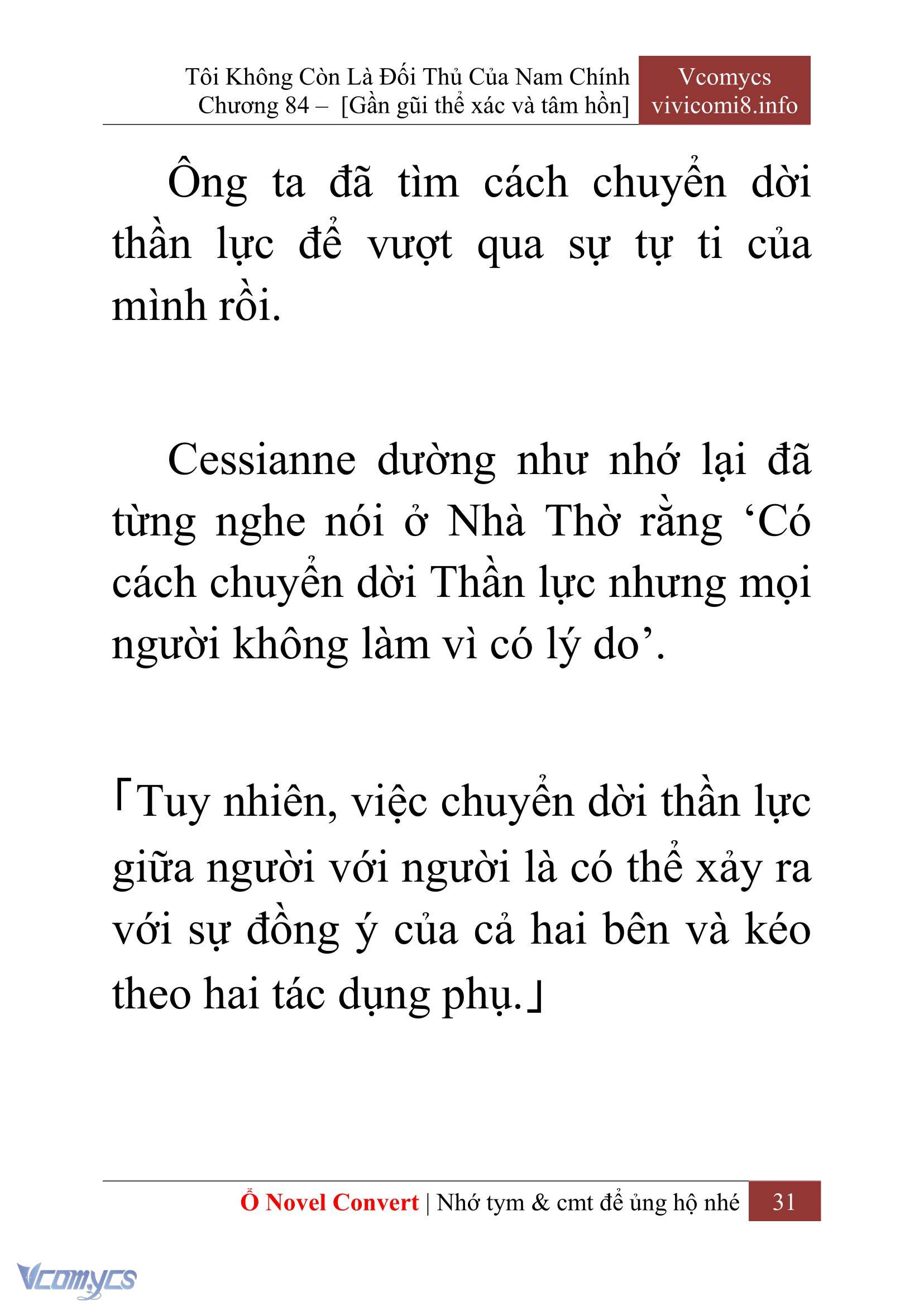 [Novel] Tôi Không Còn Là Đối Thủ Của Nam Chính Chap 84 - Next Chap 85