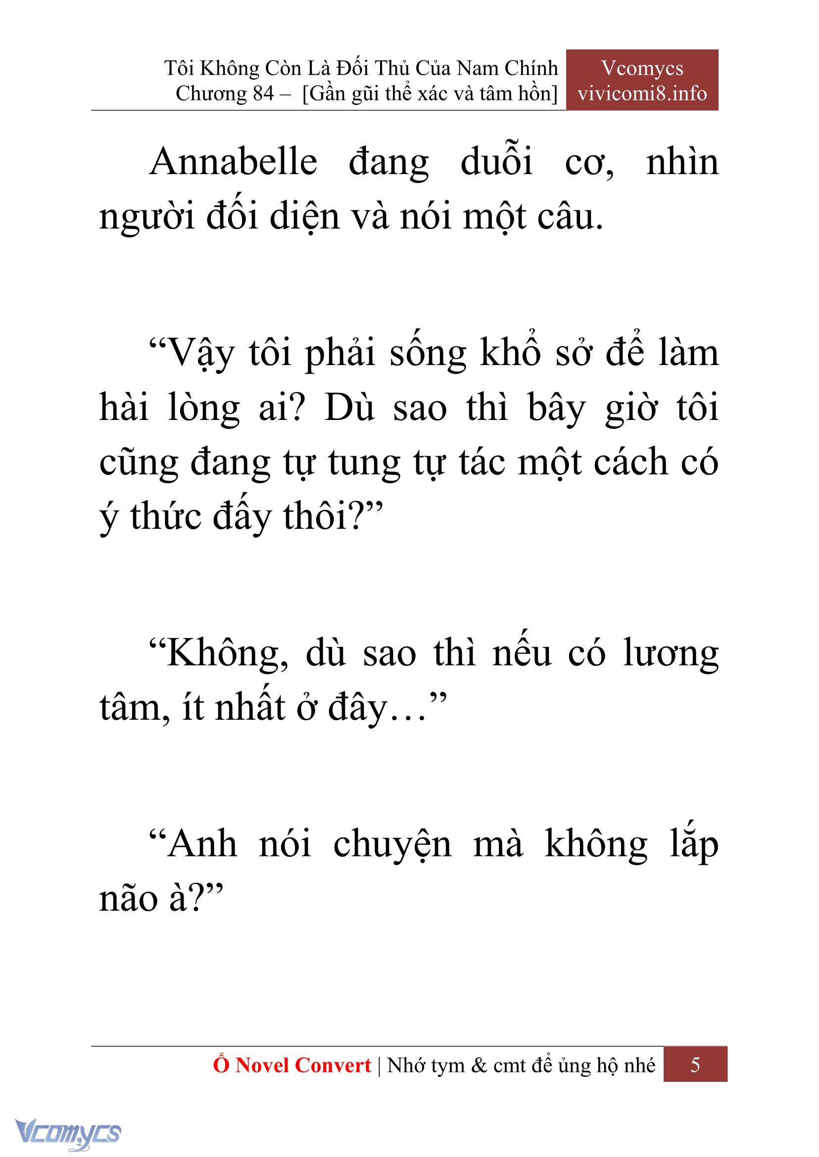 [Novel] Tôi Không Còn Là Đối Thủ Của Nam Chính Chap 84 - Next Chap 85