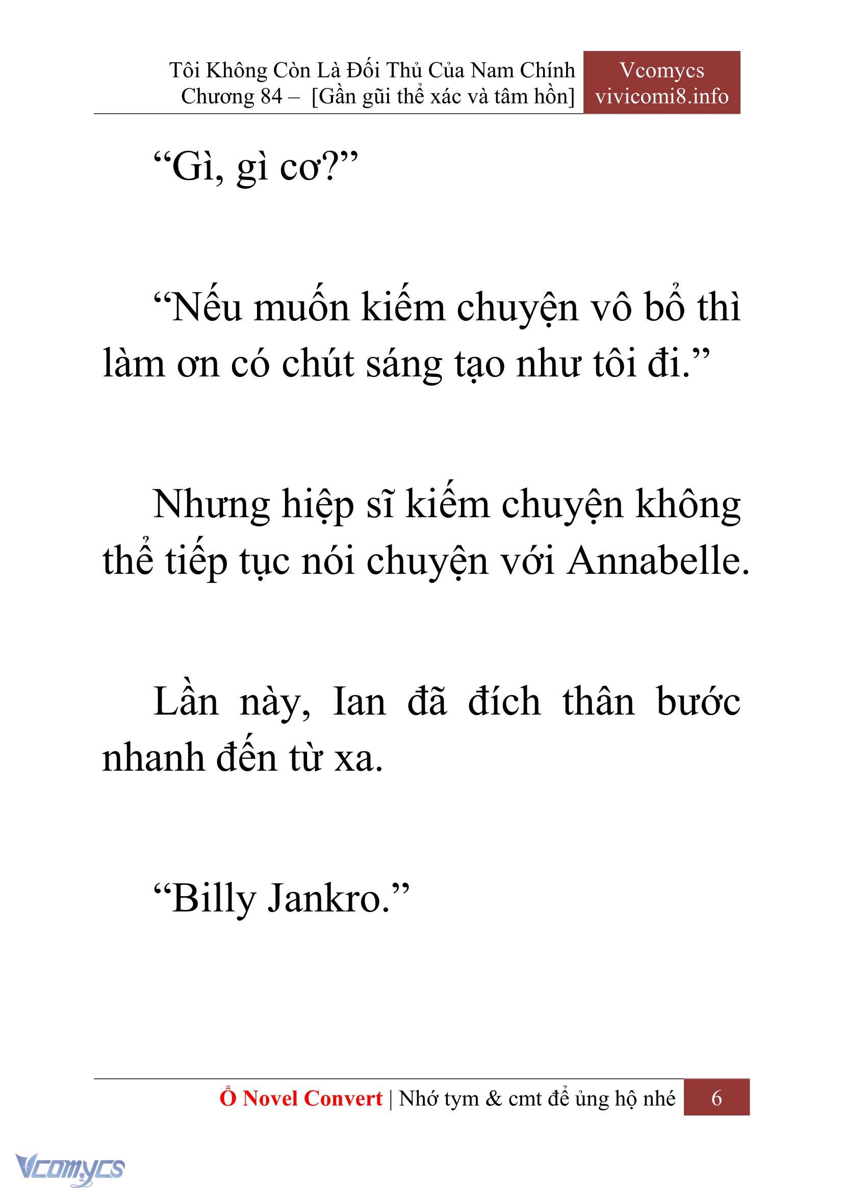 [Novel] Tôi Không Còn Là Đối Thủ Của Nam Chính Chap 84 - Next Chap 85