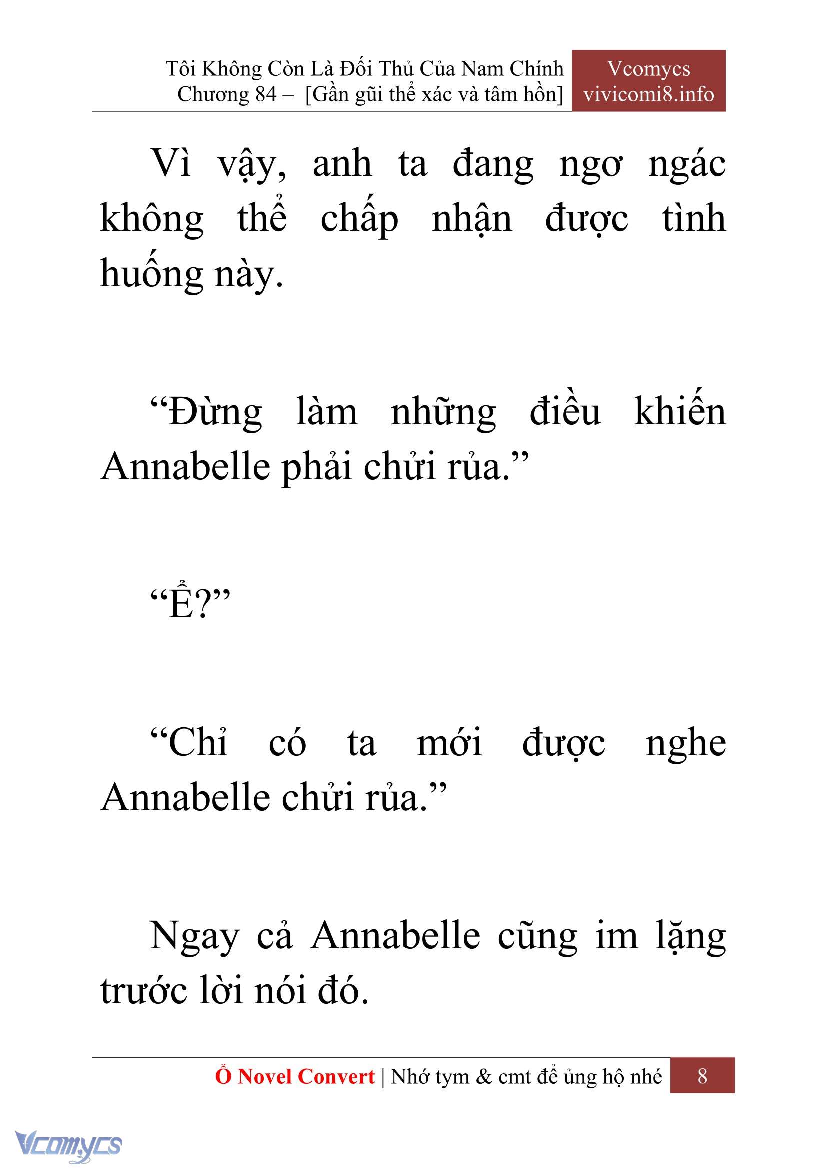 [Novel] Tôi Không Còn Là Đối Thủ Của Nam Chính Chap 84 - Next Chap 85