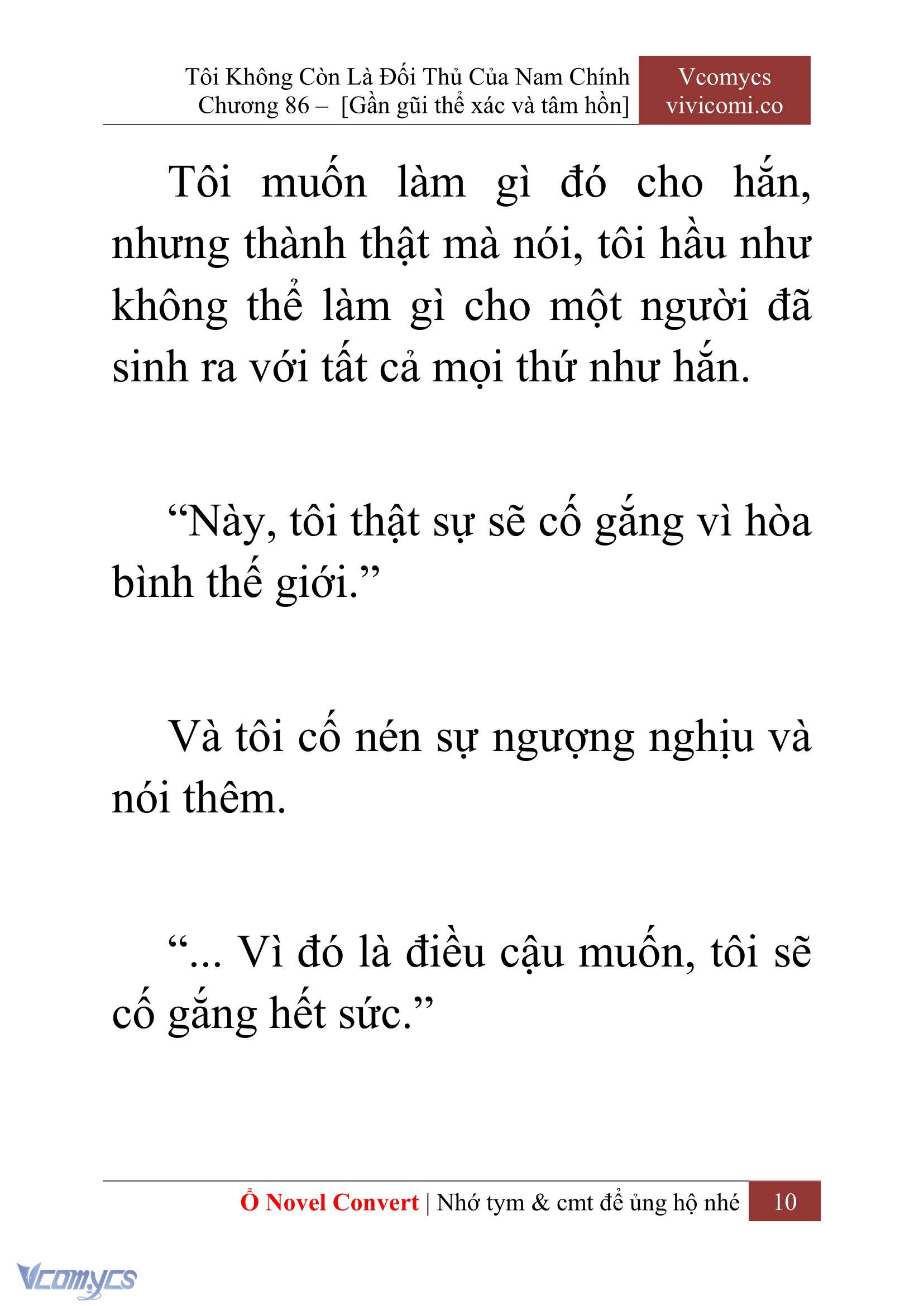 [Novel] Tôi Không Còn Là Đối Thủ Của Nam Chính Chap 86 - Next Chap 87
