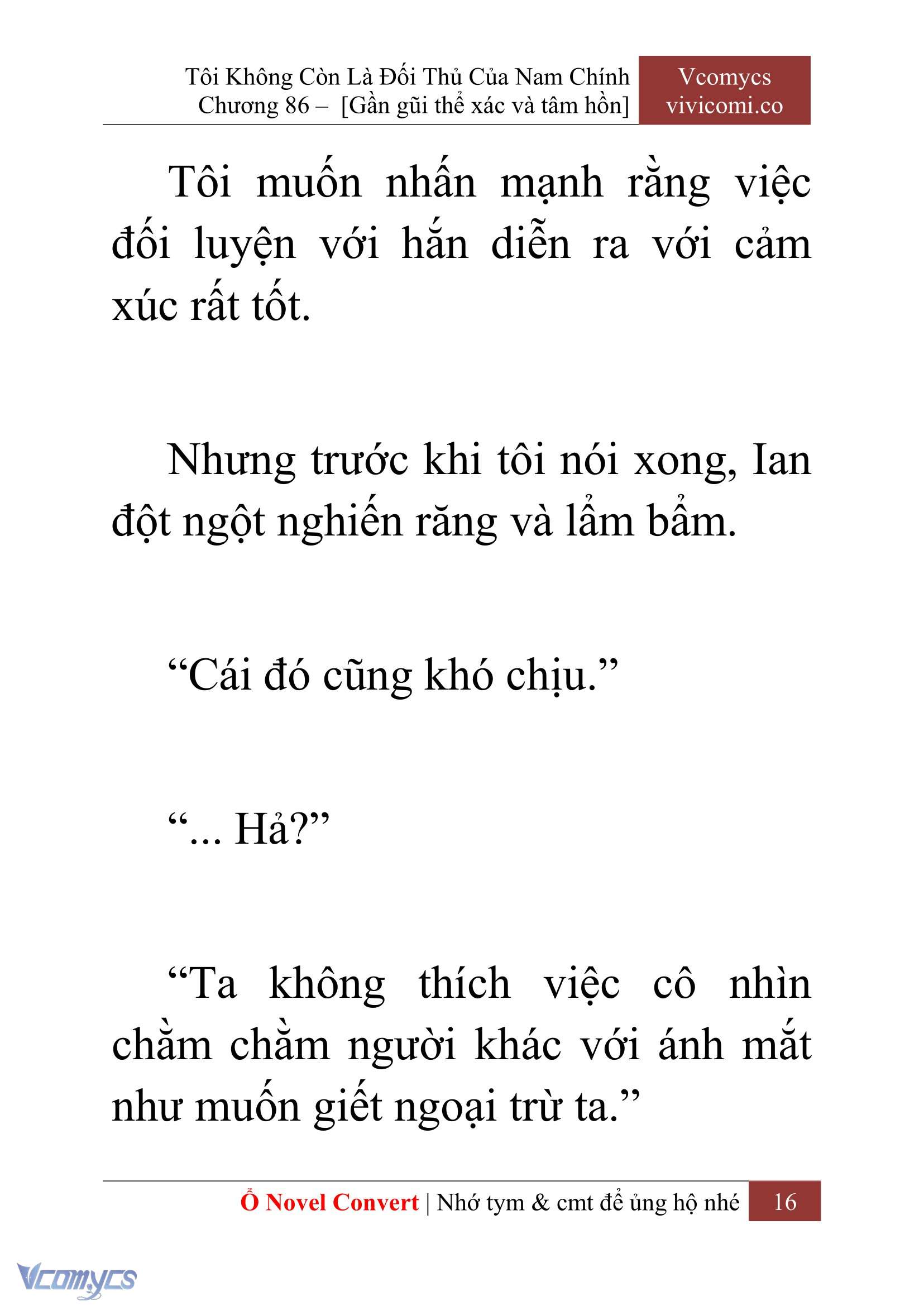 [Novel] Tôi Không Còn Là Đối Thủ Của Nam Chính Chap 86 - Next Chap 87