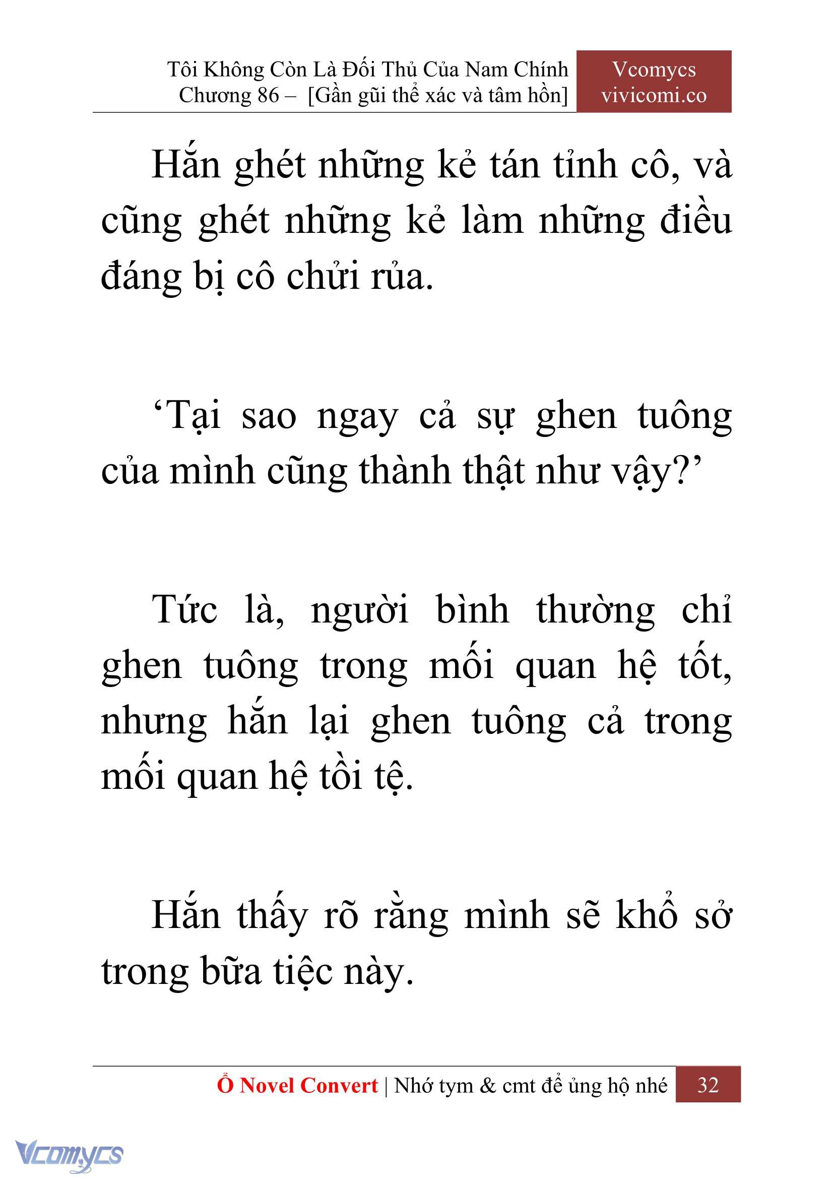 [Novel] Tôi Không Còn Là Đối Thủ Của Nam Chính Chap 86 - Next Chap 87