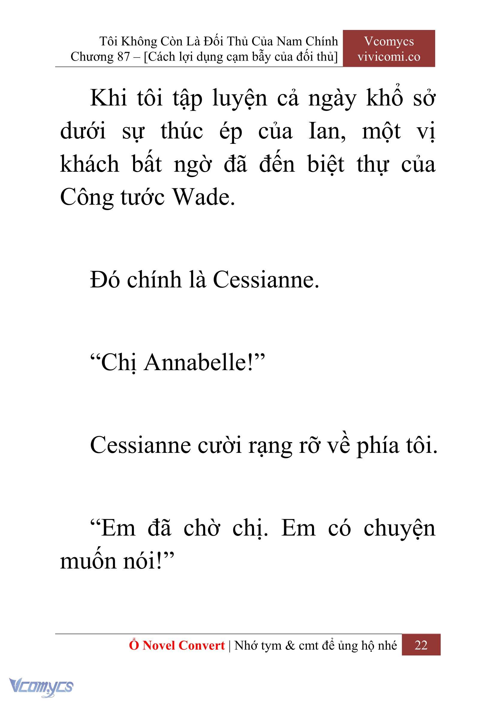[Novel] Tôi Không Còn Là Đối Thủ Của Nam Chính Chap 87 - Next Chap 88