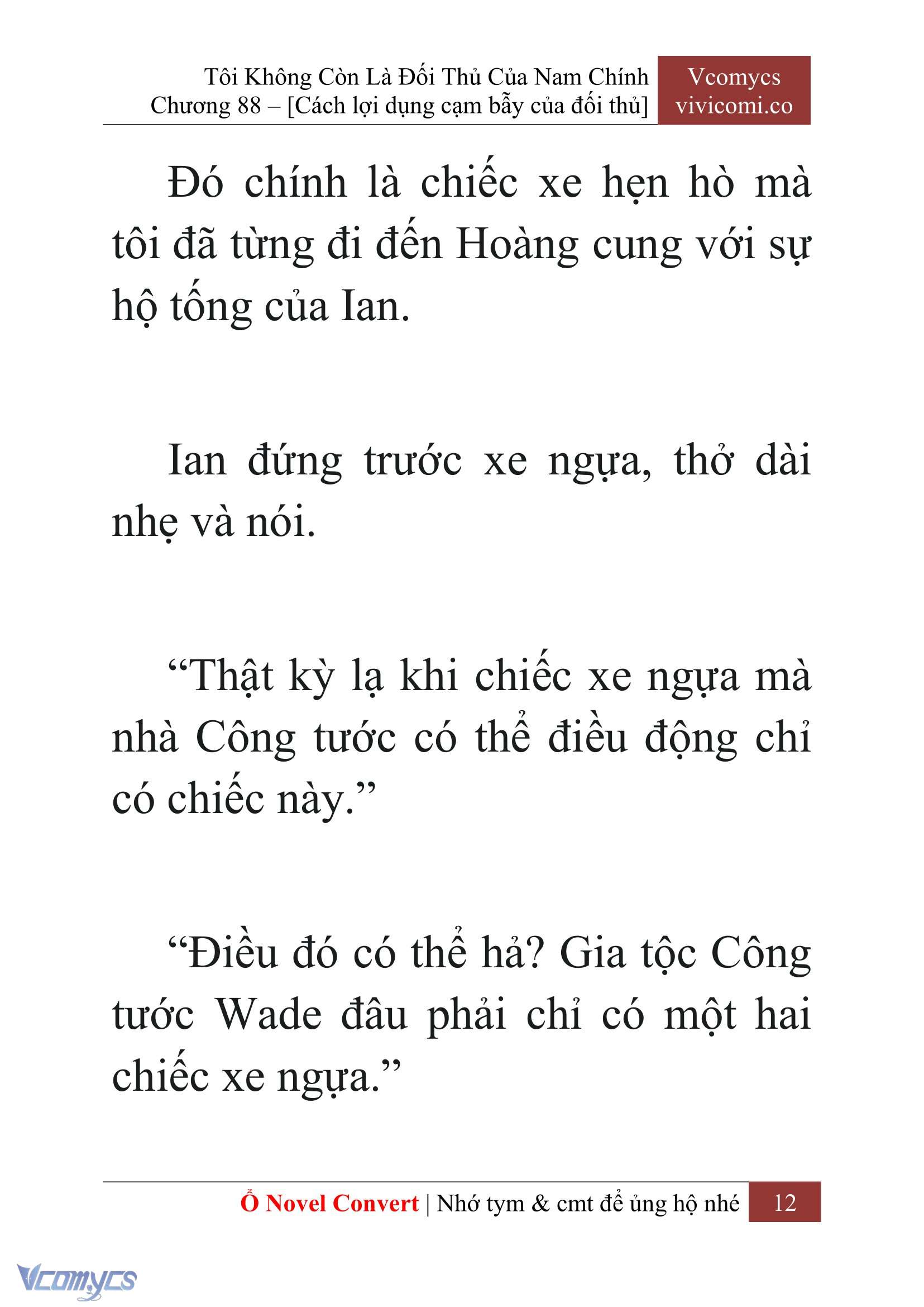 [Novel] Tôi Không Còn Là Đối Thủ Của Nam Chính Chap 88 - Next Chap 89
