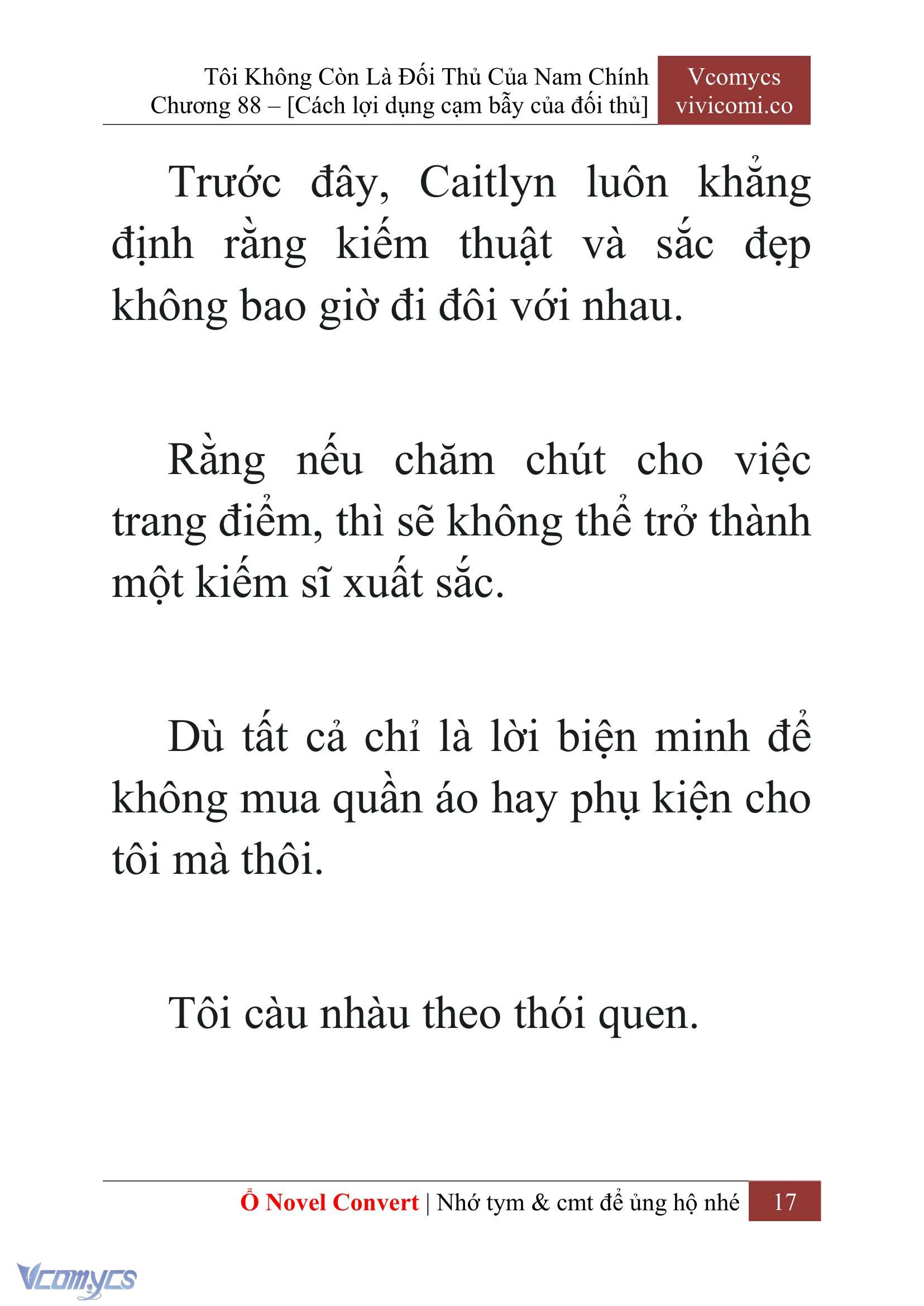 [Novel] Tôi Không Còn Là Đối Thủ Của Nam Chính Chap 88 - Next Chap 89