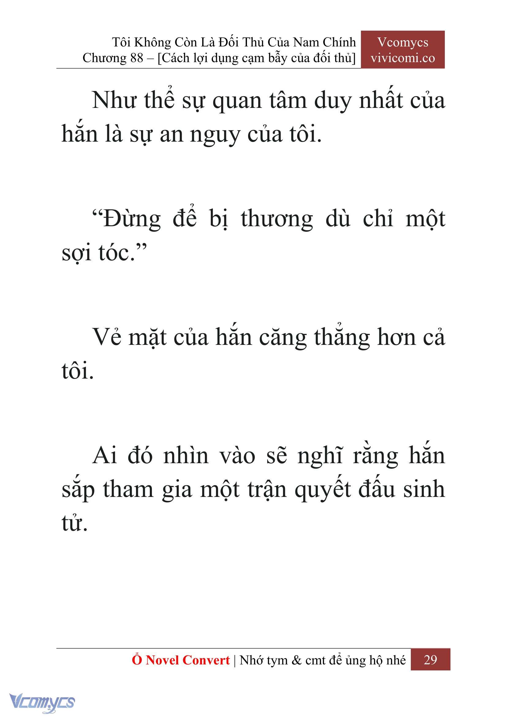 [Novel] Tôi Không Còn Là Đối Thủ Của Nam Chính Chap 88 - Next Chap 89