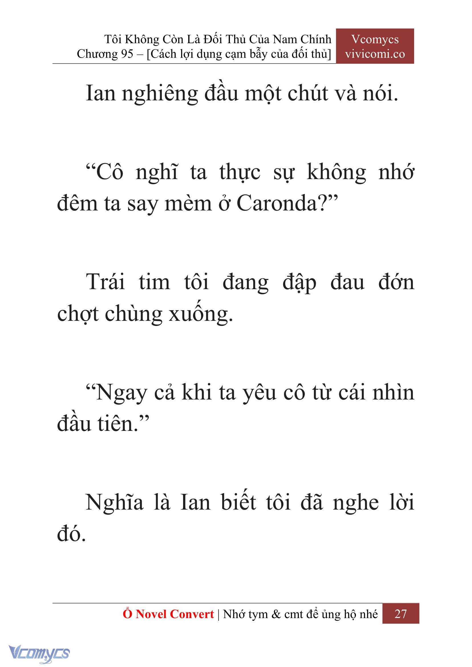 [Novel] Tôi Không Còn Là Đối Thủ Của Nam Chính Chap 95 - Next Chap 96