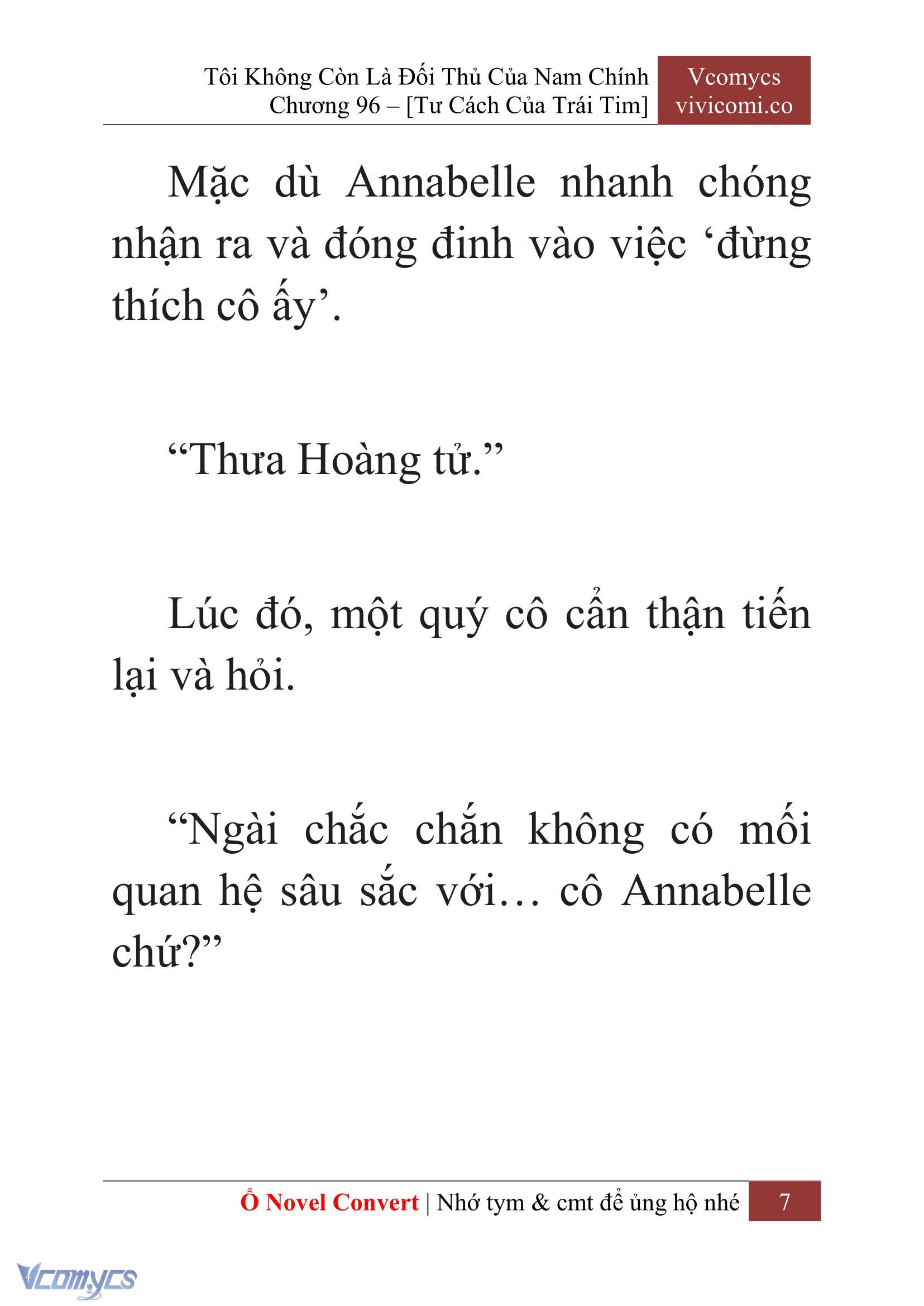 [Novel] Tôi Không Còn Là Đối Thủ Của Nam Chính Chap 96 - Next Chap 97