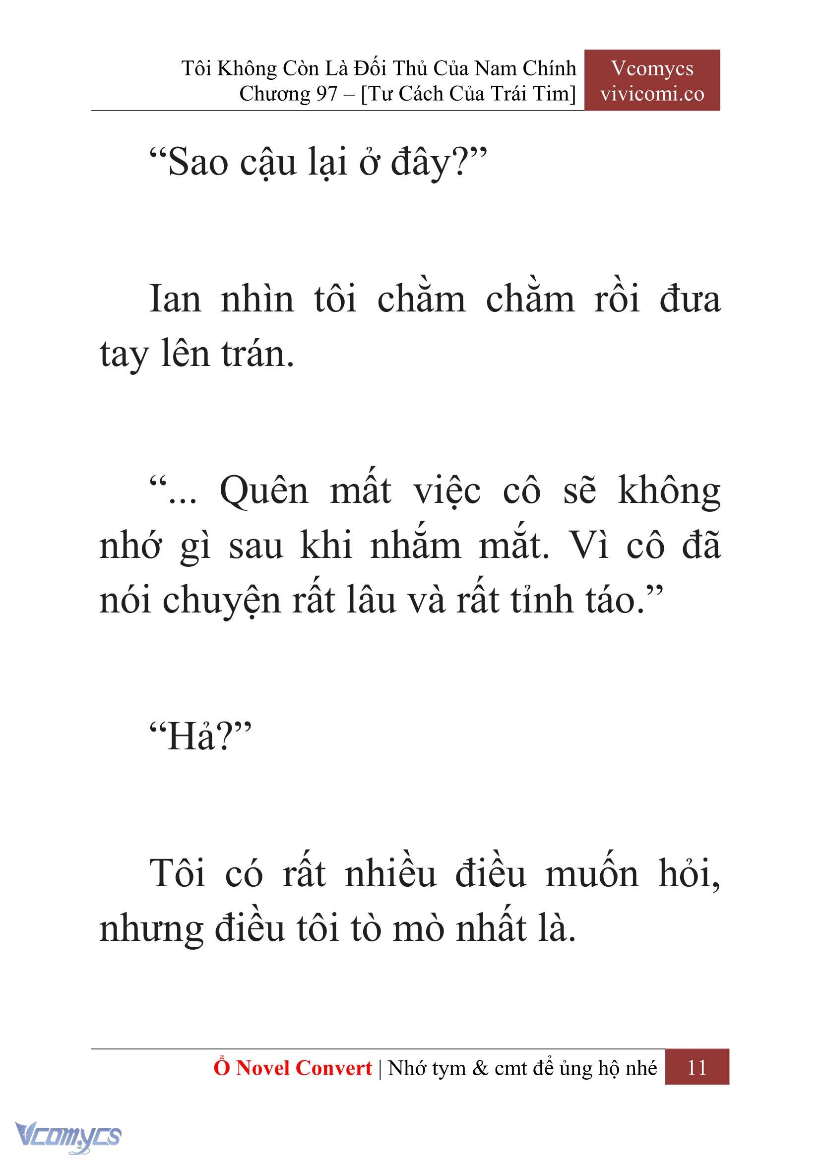 [Novel] Tôi Không Còn Là Đối Thủ Của Nam Chính Chap 97 - Next Chap 98