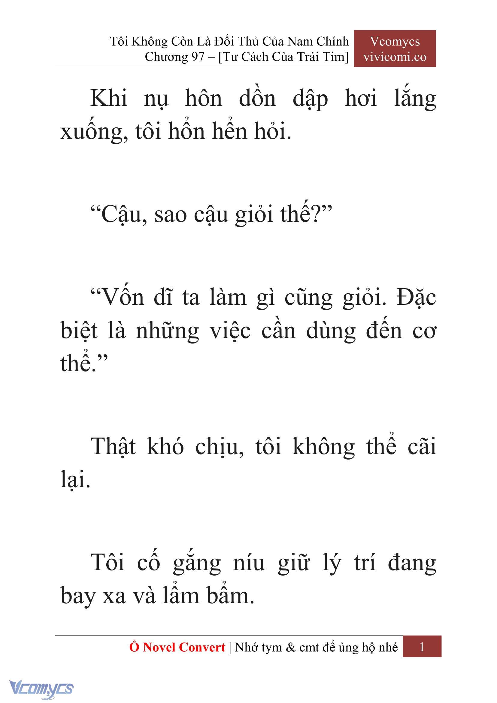 [Novel] Tôi Không Còn Là Đối Thủ Của Nam Chính Chap 97 - Next Chap 98