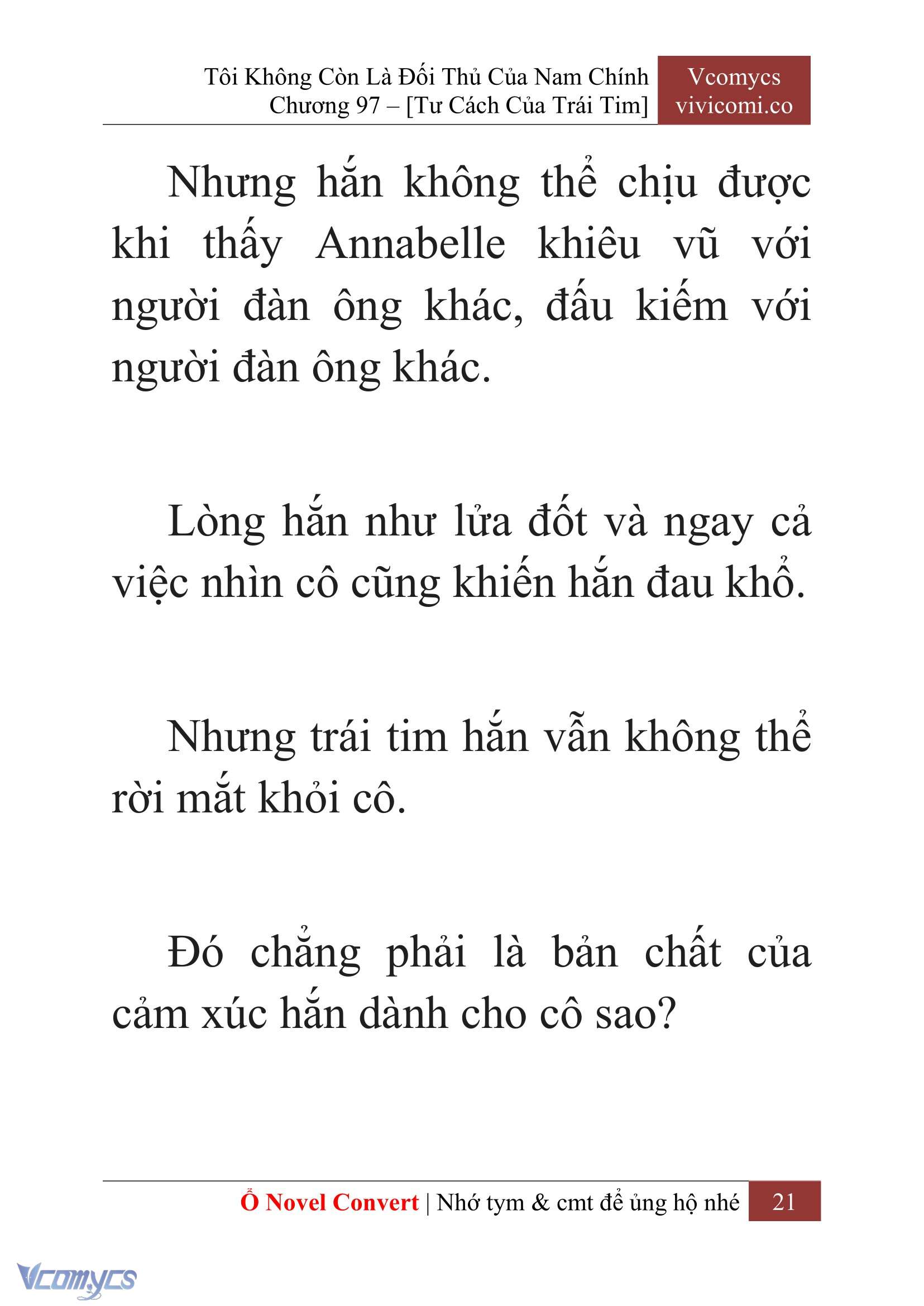 [Novel] Tôi Không Còn Là Đối Thủ Của Nam Chính Chap 97 - Next Chap 98