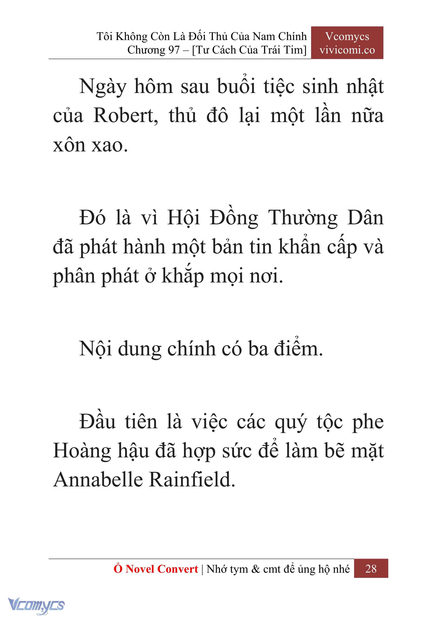 [Novel] Tôi Không Còn Là Đối Thủ Của Nam Chính Chap 97 - Next Chap 98