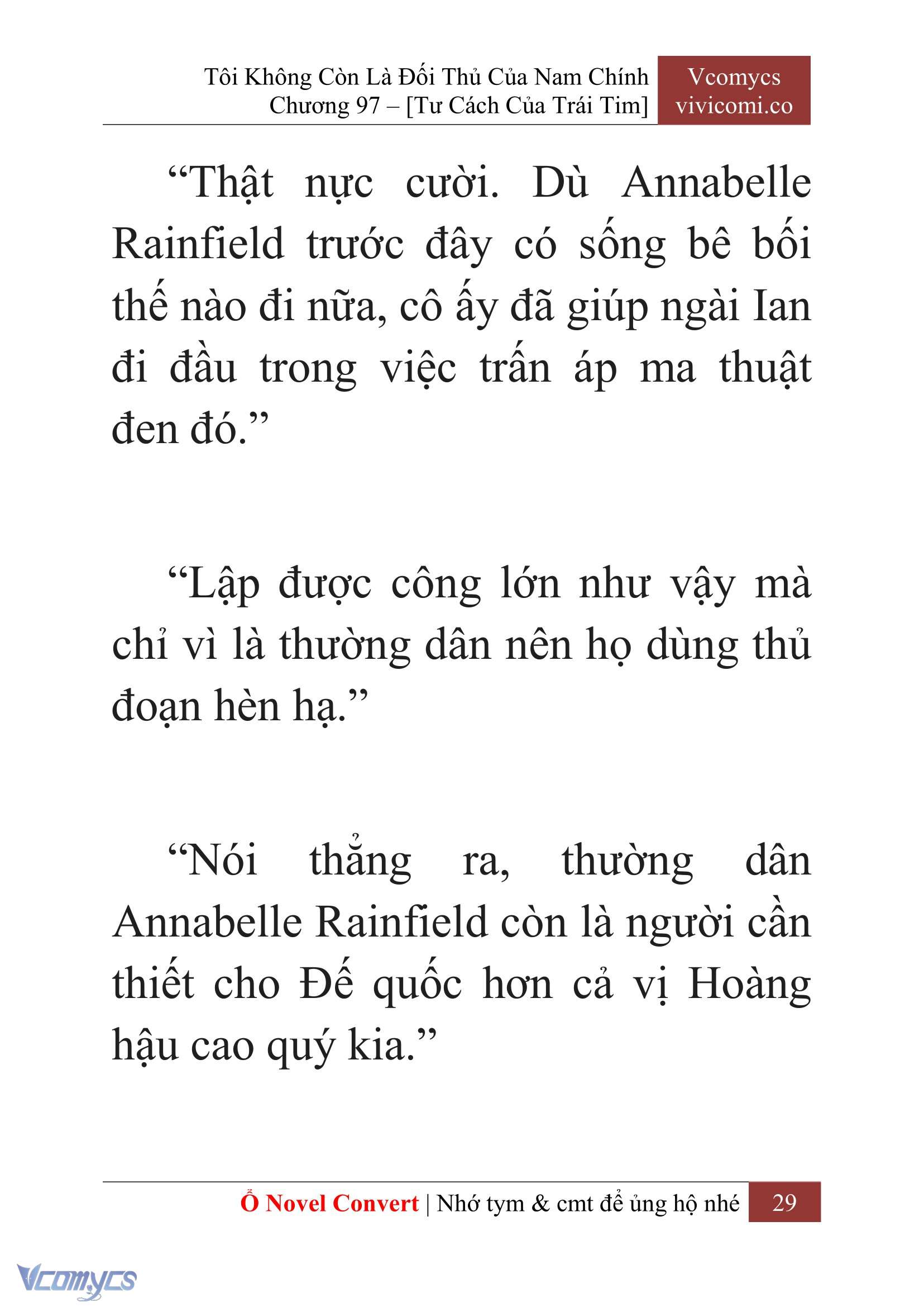 [Novel] Tôi Không Còn Là Đối Thủ Của Nam Chính Chap 97 - Next Chap 98