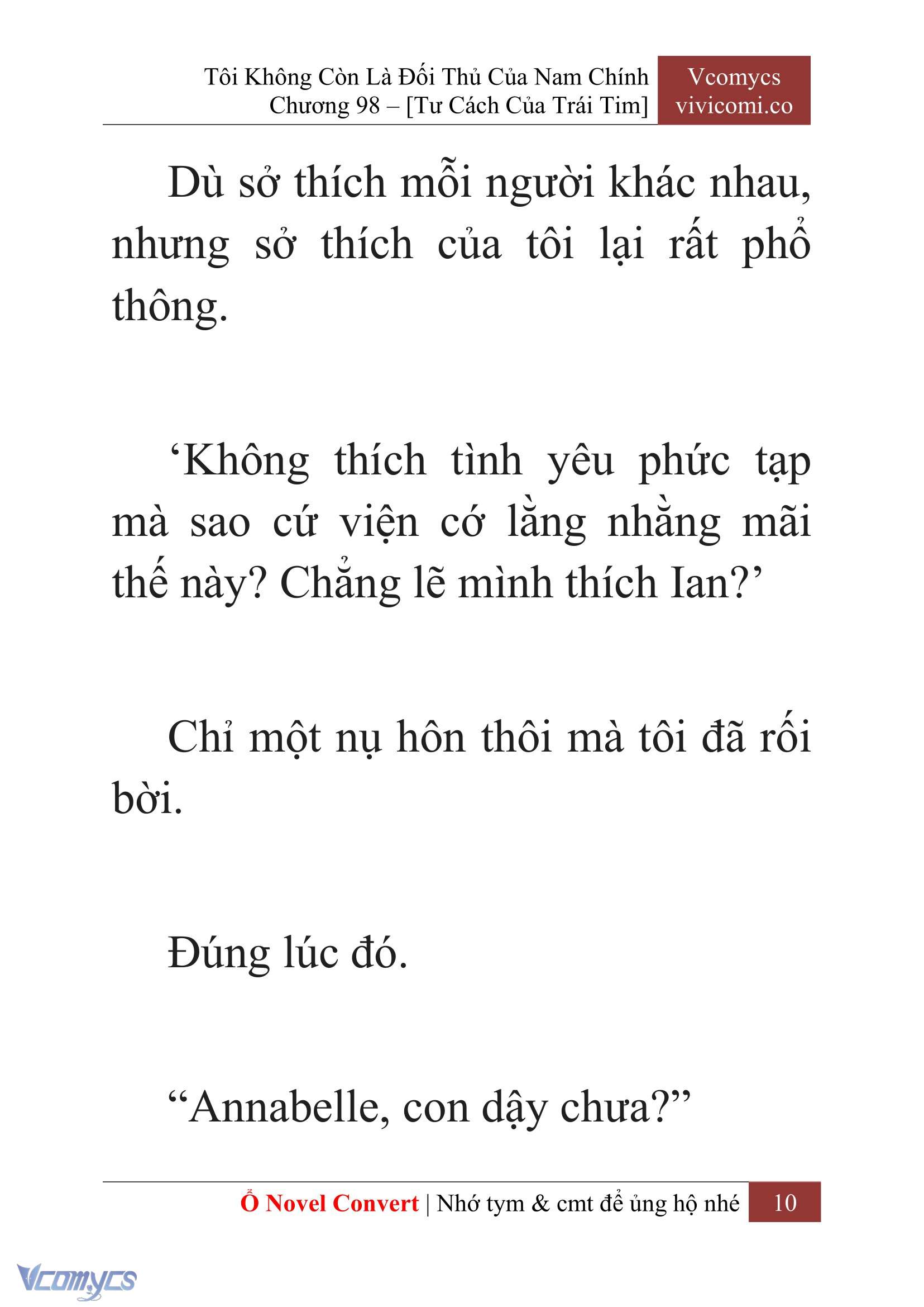 [Novel] Tôi Không Còn Là Đối Thủ Của Nam Chính Chap 98 - Next Chap 99