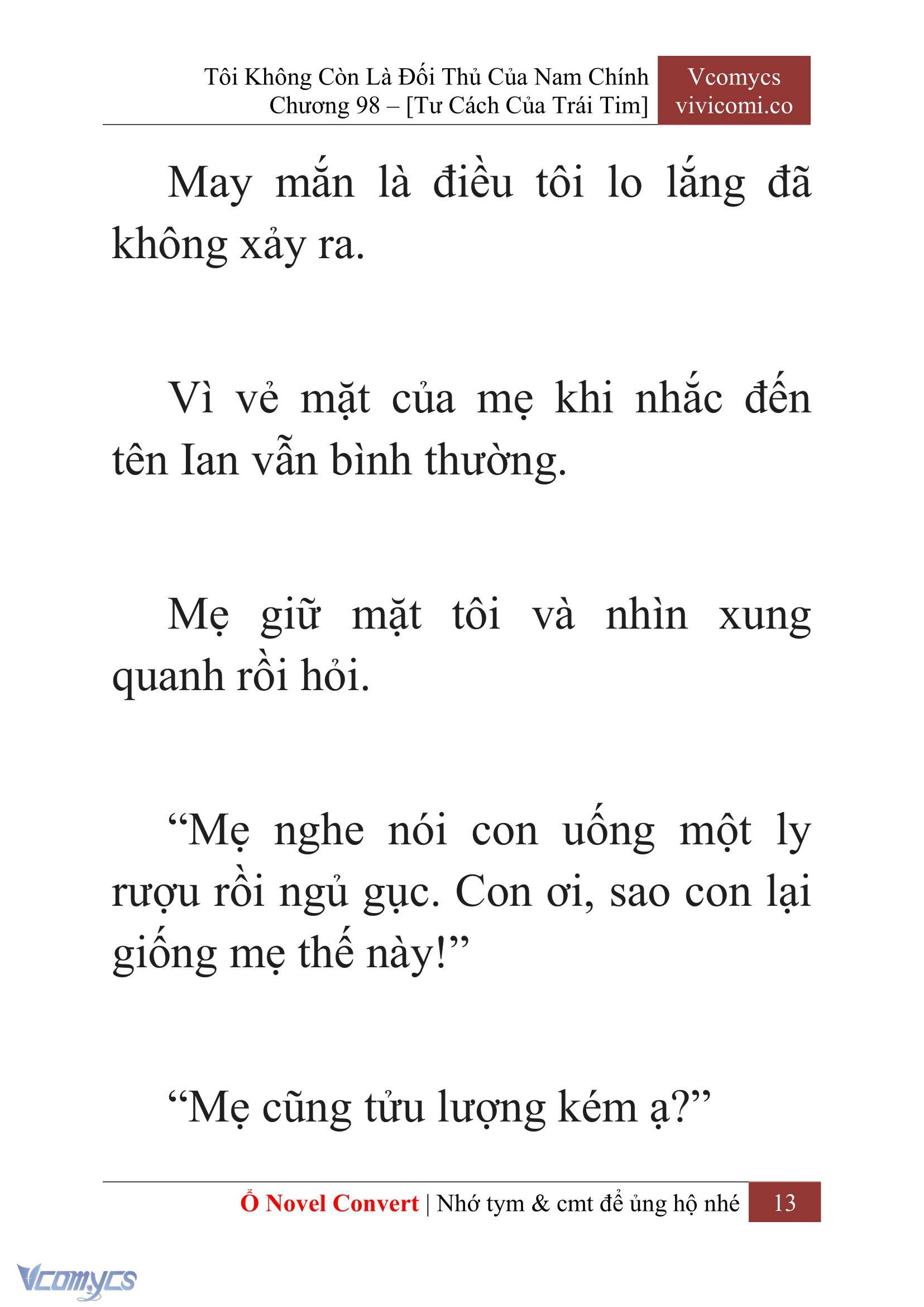 [Novel] Tôi Không Còn Là Đối Thủ Của Nam Chính Chap 98 - Next Chap 99