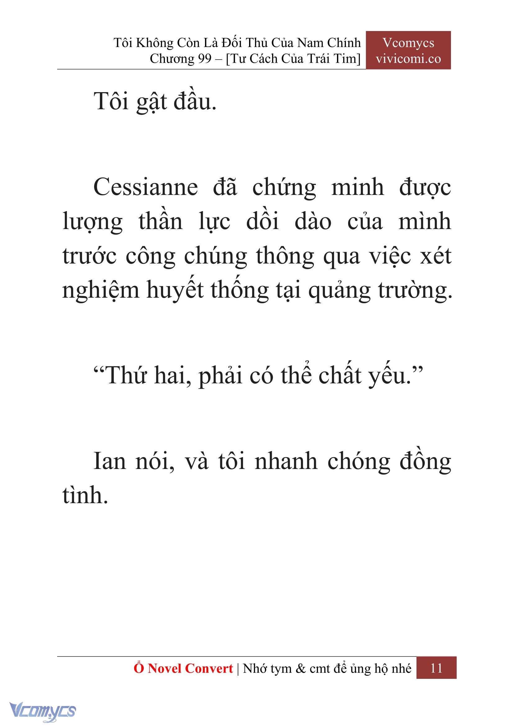 [Novel] Tôi Không Còn Là Đối Thủ Của Nam Chính Chap 99 - Next Chap 100