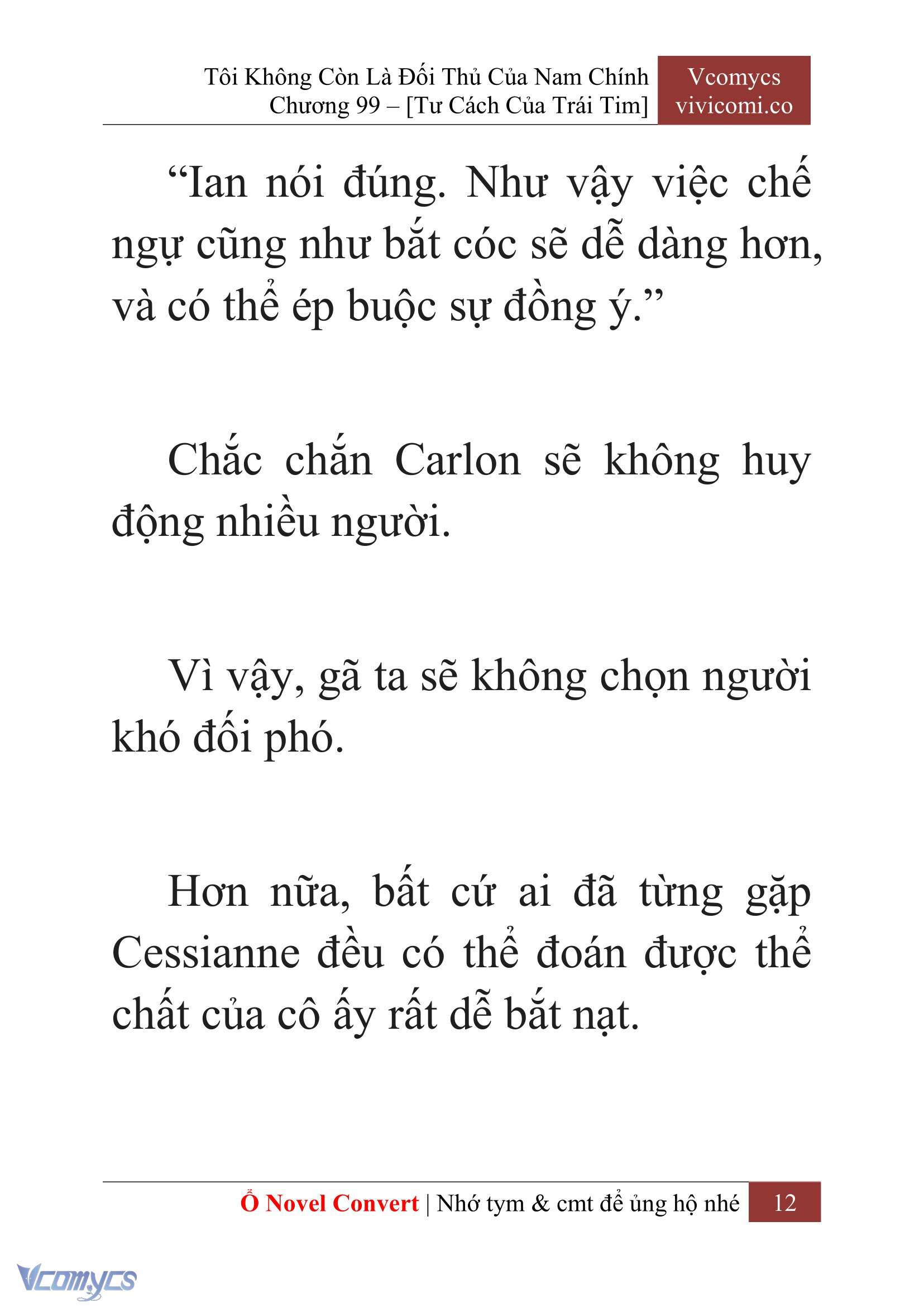 [Novel] Tôi Không Còn Là Đối Thủ Của Nam Chính Chap 99 - Next Chap 100