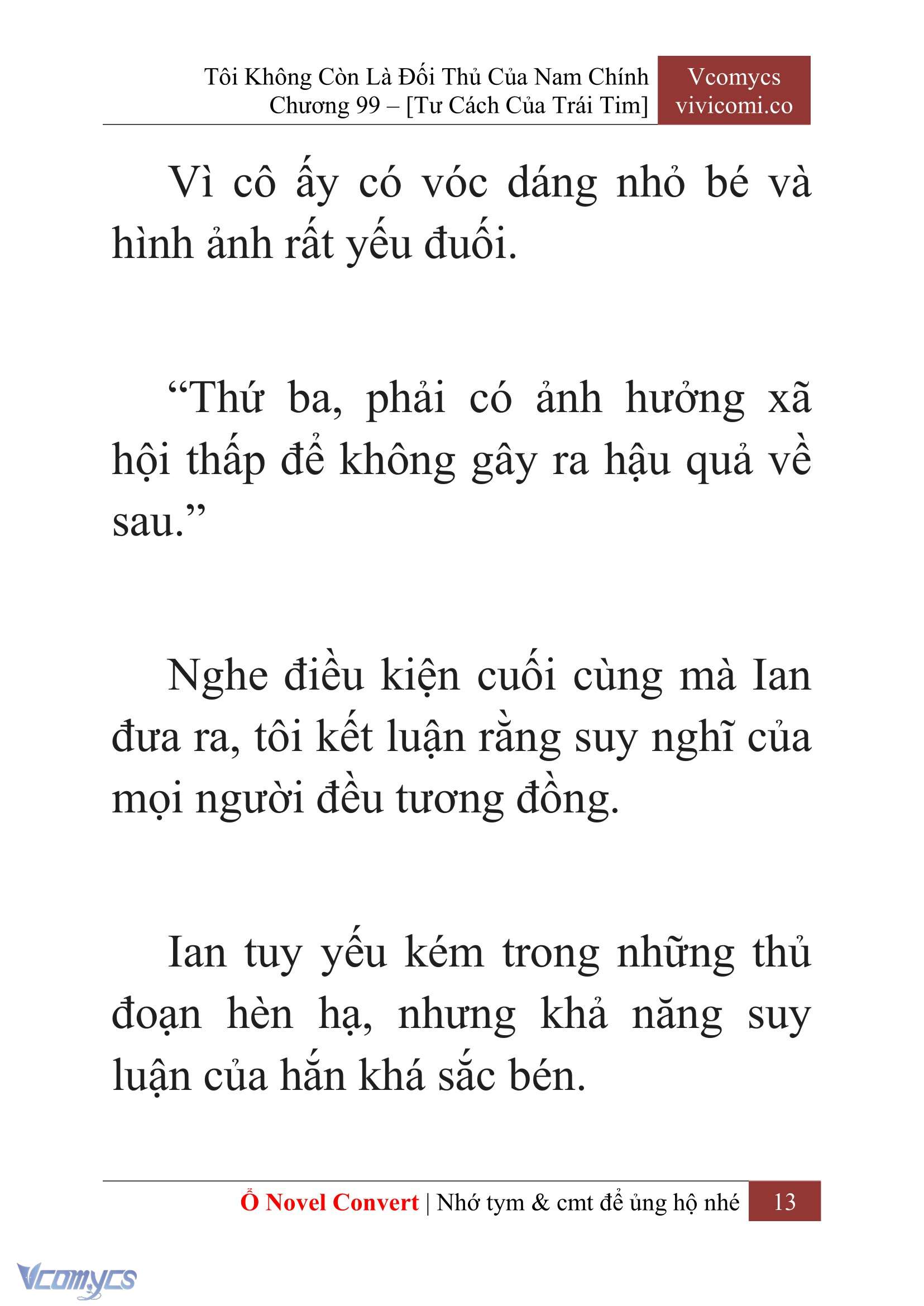 [Novel] Tôi Không Còn Là Đối Thủ Của Nam Chính Chap 99 - Next Chap 100