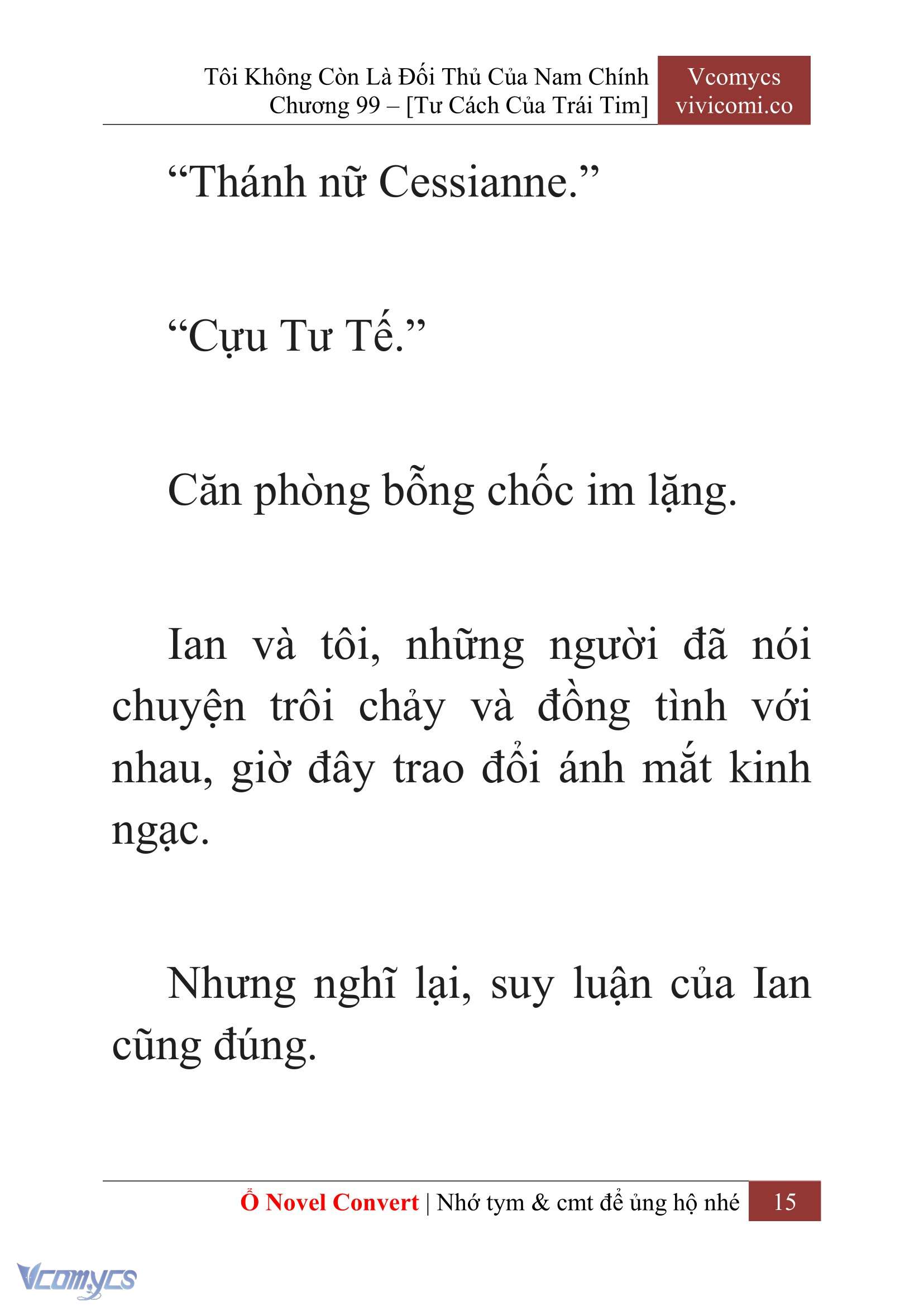 [Novel] Tôi Không Còn Là Đối Thủ Của Nam Chính Chap 99 - Next Chap 100