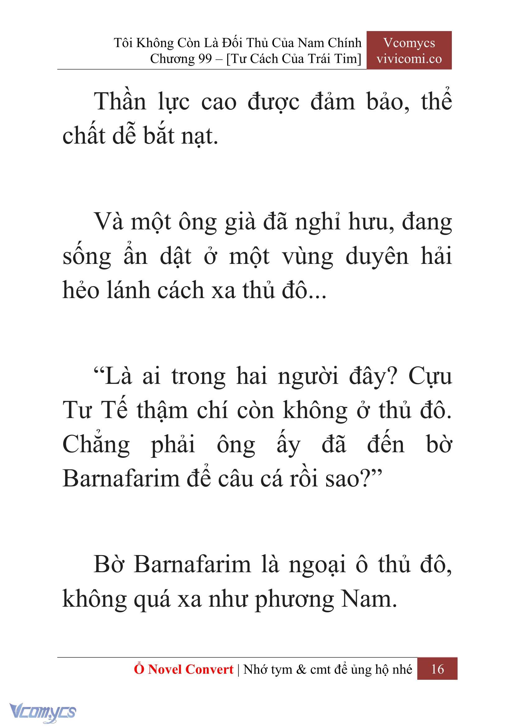 [Novel] Tôi Không Còn Là Đối Thủ Của Nam Chính Chap 99 - Next Chap 100