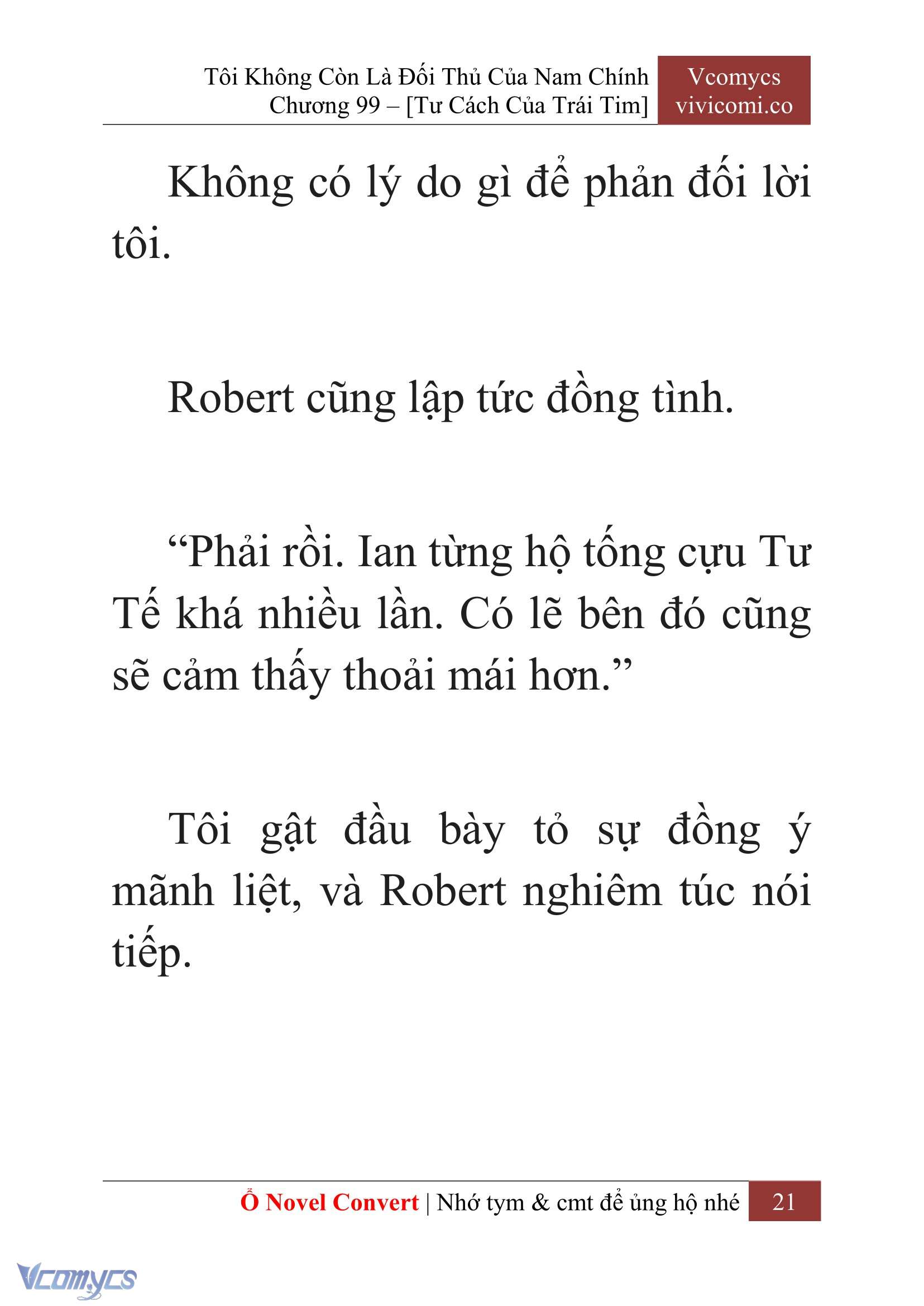 [Novel] Tôi Không Còn Là Đối Thủ Của Nam Chính Chap 99 - Next Chap 100