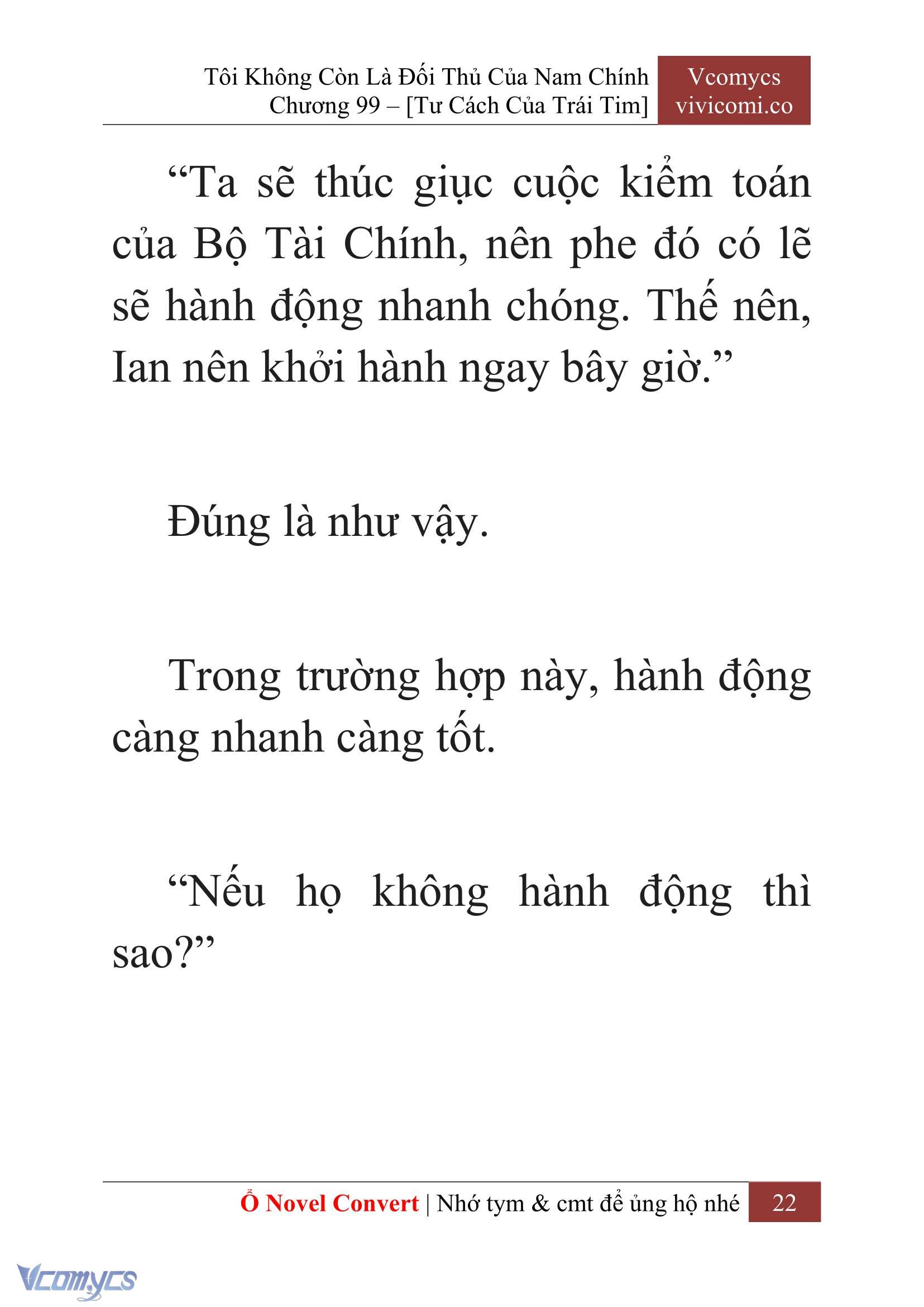 [Novel] Tôi Không Còn Là Đối Thủ Của Nam Chính Chap 99 - Next Chap 100