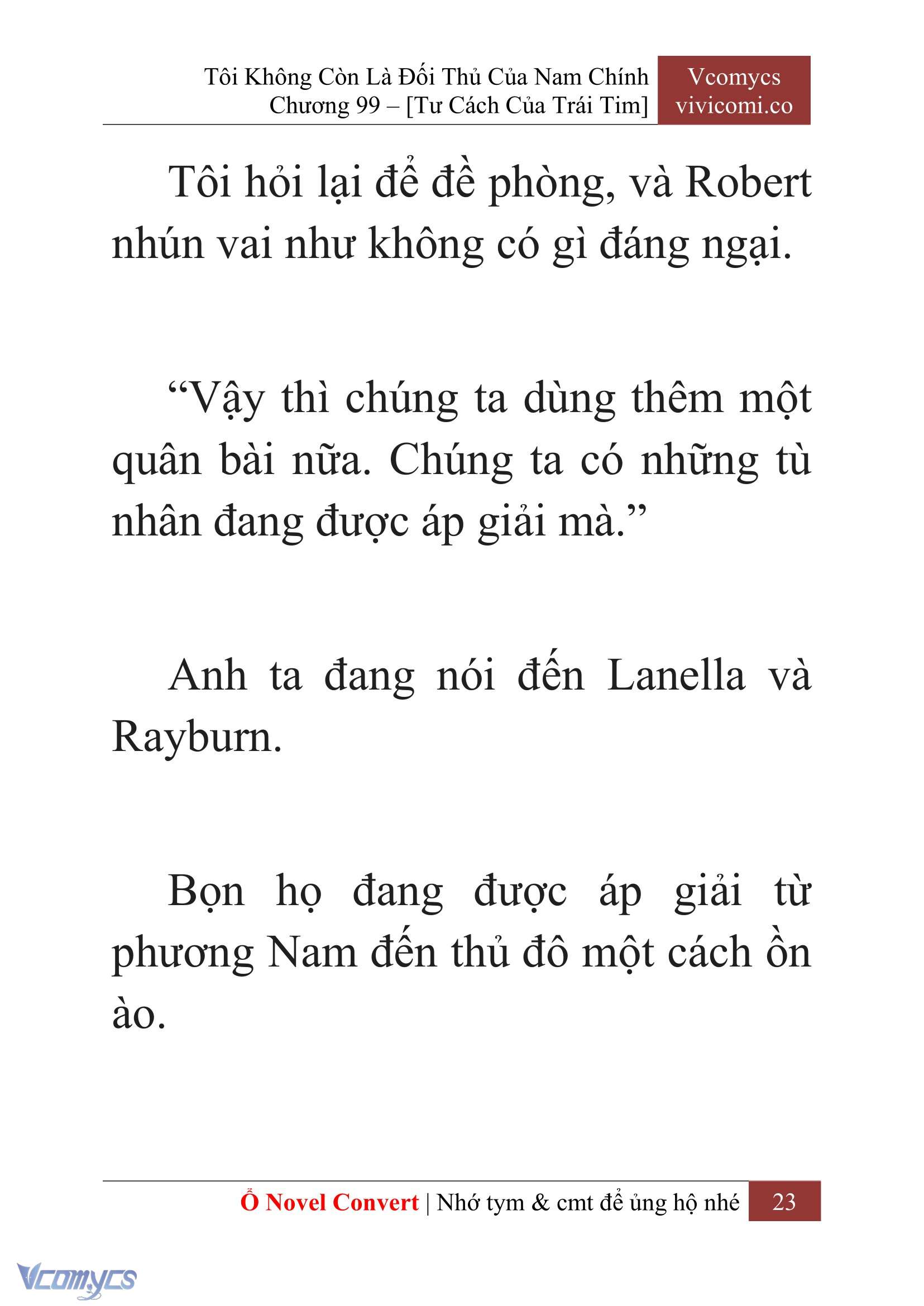 [Novel] Tôi Không Còn Là Đối Thủ Của Nam Chính Chap 99 - Next Chap 100