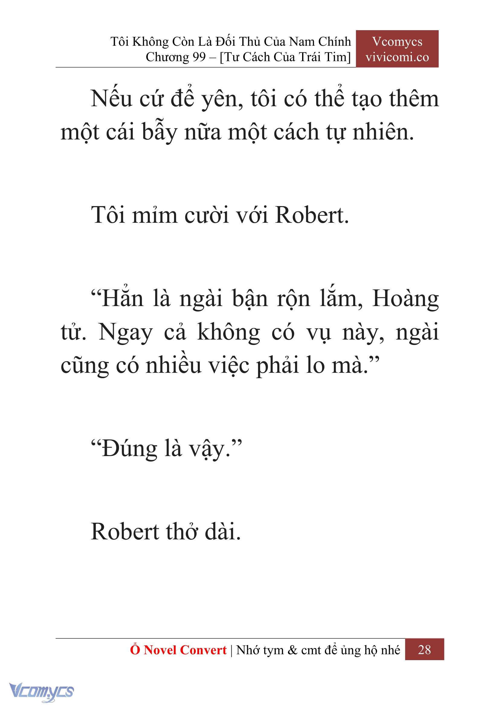 [Novel] Tôi Không Còn Là Đối Thủ Của Nam Chính Chap 99 - Next Chap 100