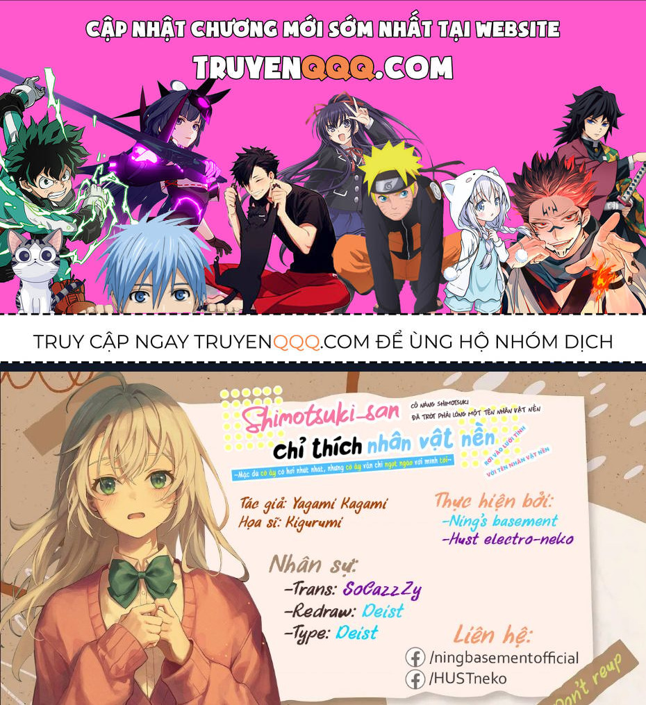 Shimotsuki-San Chỉ Thích Nhân Vật Nền Chap 14 - Next Chap 15