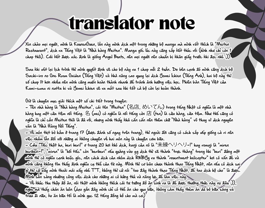 Meiten Restaurant Chap 1 - Next Chap 2